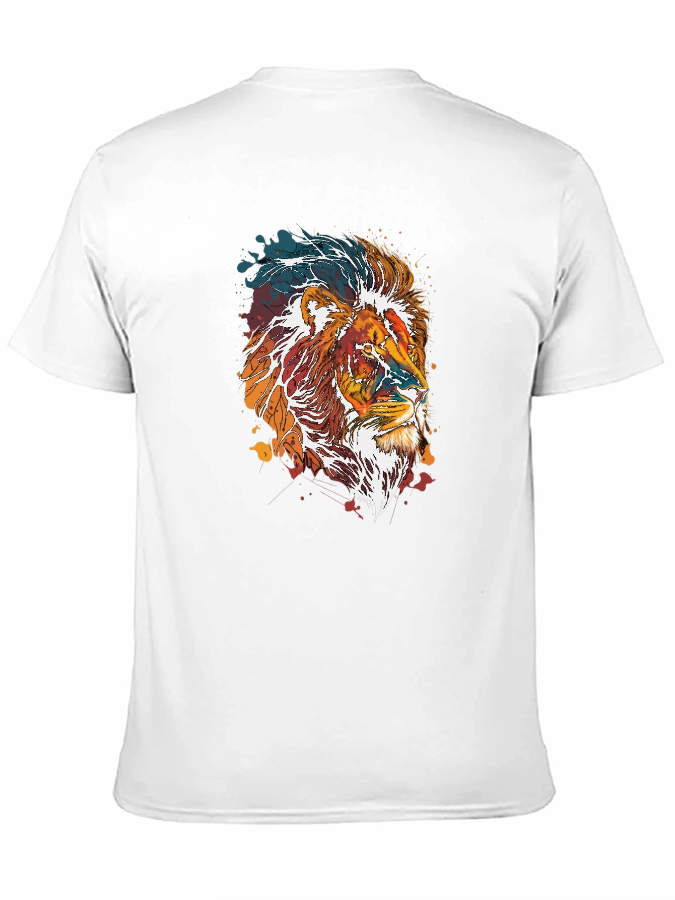 Lion Graphic Tee - Stylish Mens Black T-Shirt
