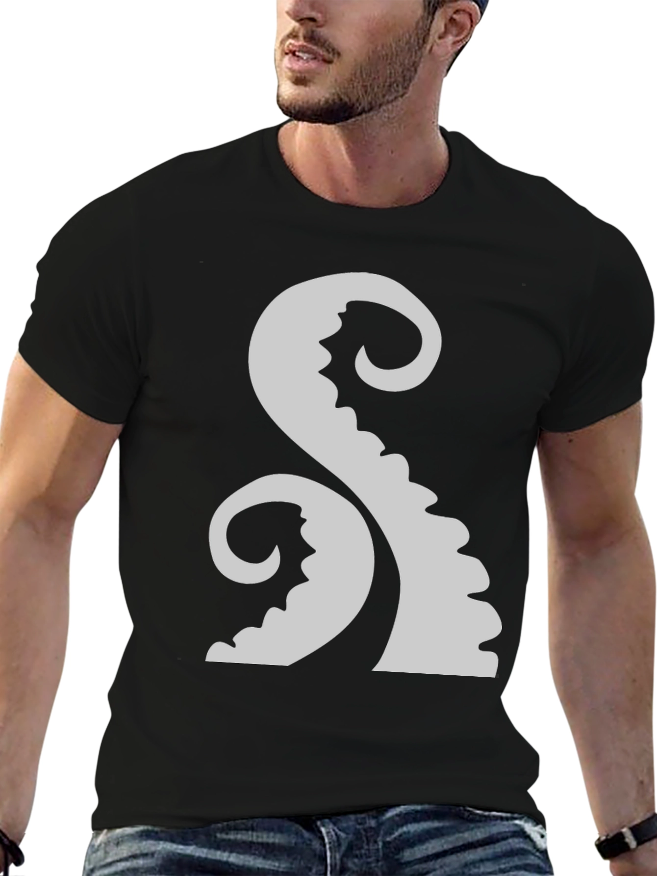 Kraken Tentacle Tee - Black Graphic T-Shirt