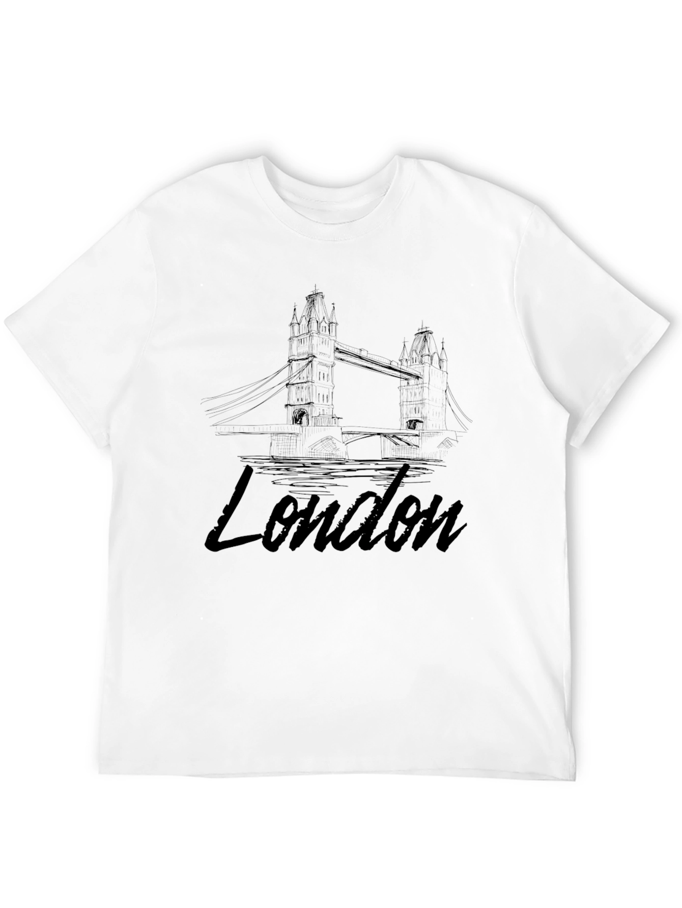 London Bridge Black Graphic Tee