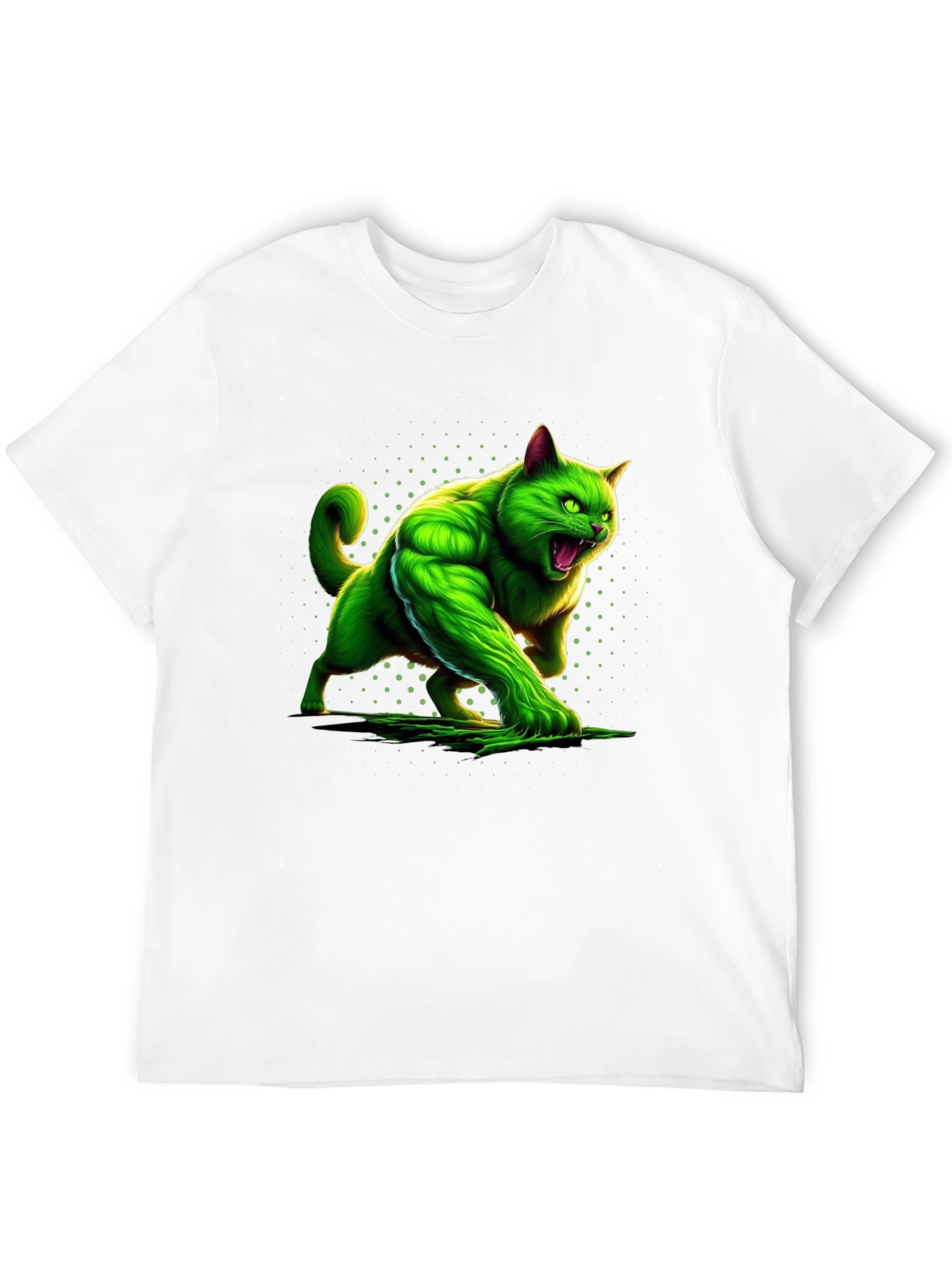 Hulk Cat Graphic Tee - Mens Black T-Shirt