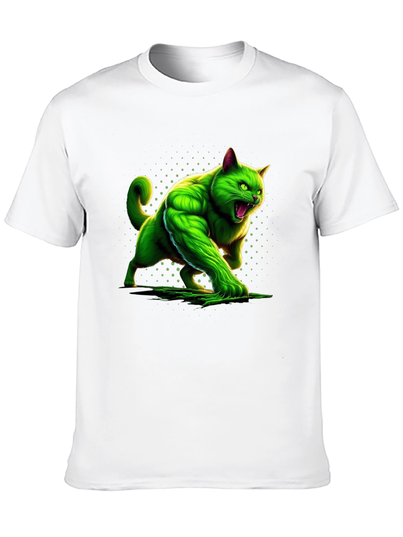 Hulk Cat Graphic Tee - Mens Black T-Shirt