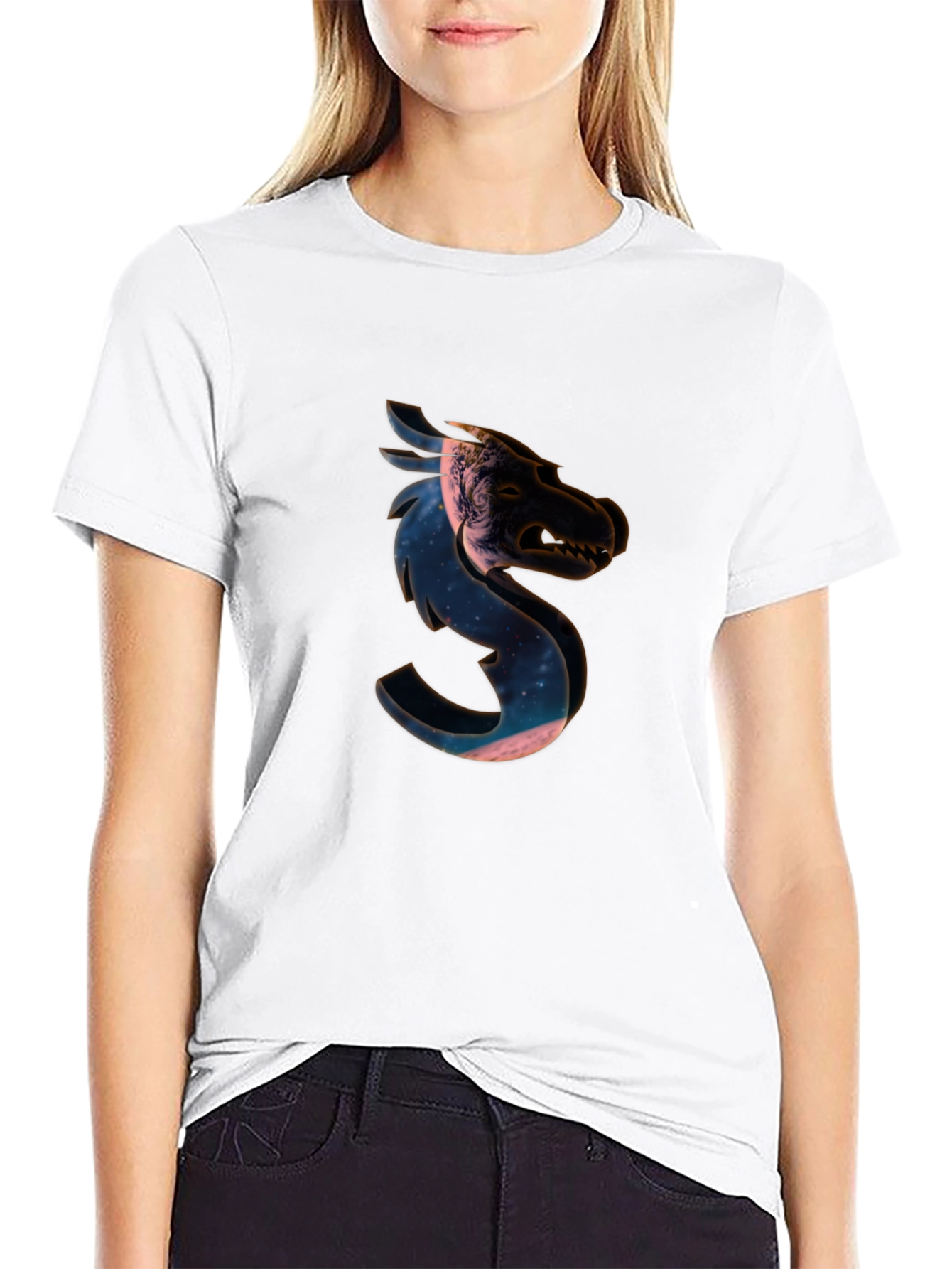 Cosmic Dragon Black T-Shirt
