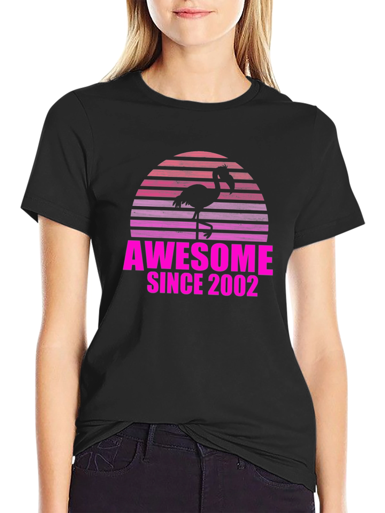 Awesome Since 2002 Flamingo Graphic Tee