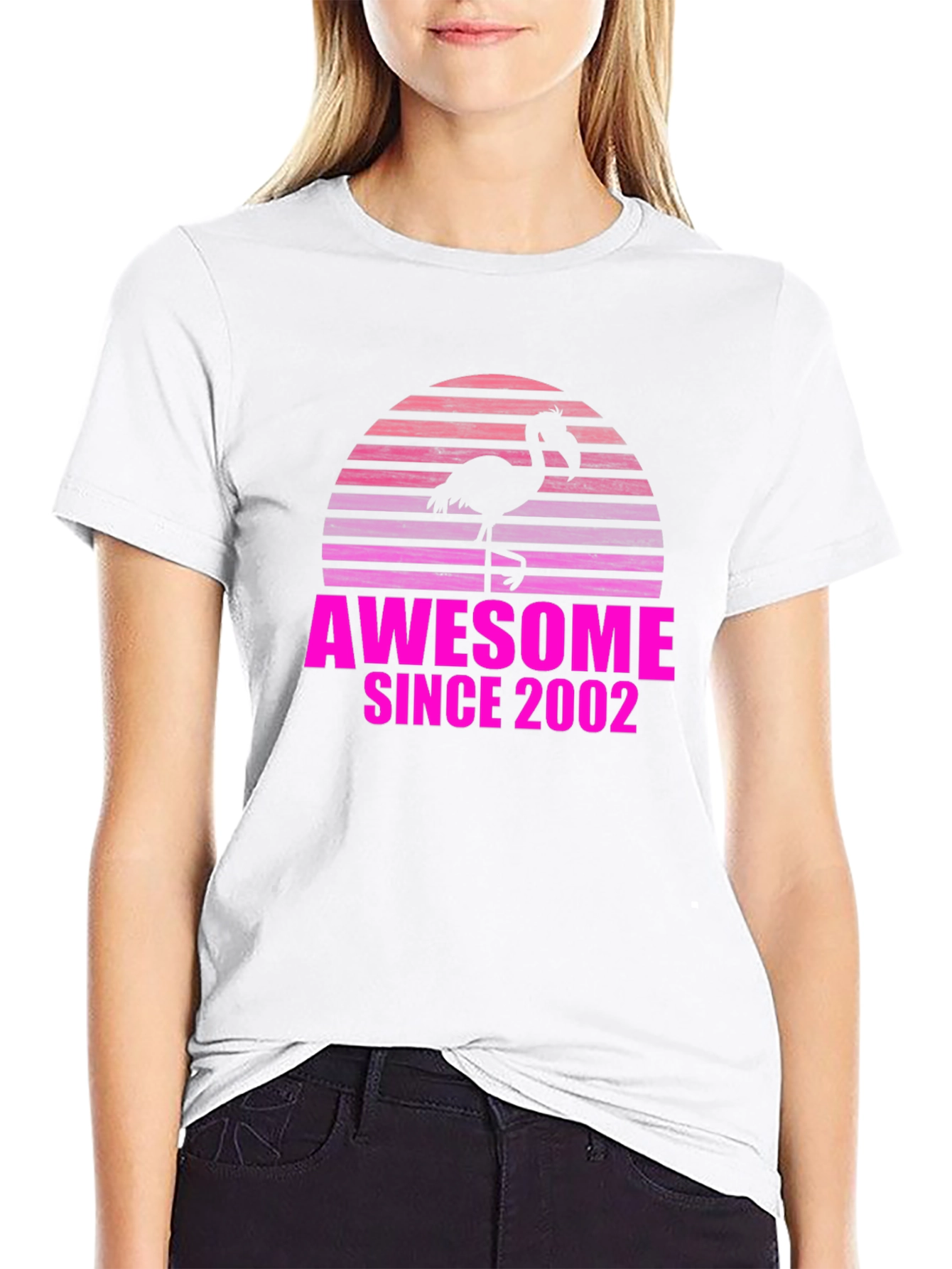 Awesome Since 2002 Flamingo Graphic Tee
