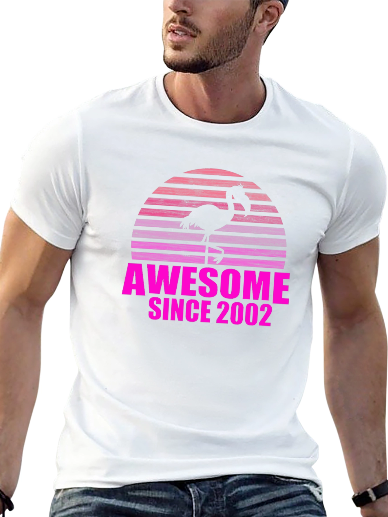 Awesome Since 2002 Flamingo Graphic Tee