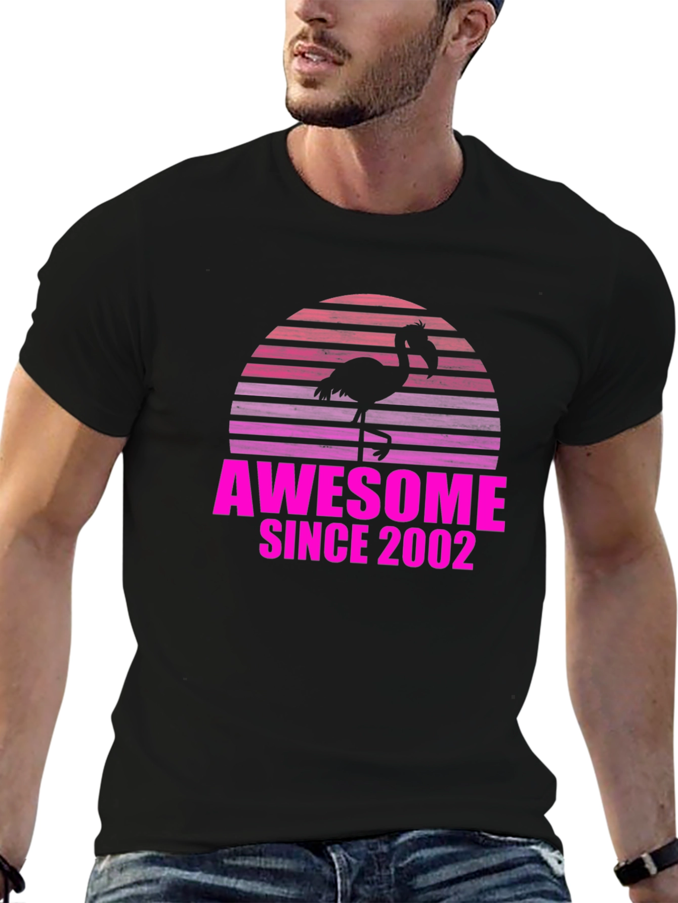 Awesome Since 2002 Flamingo Graphic Tee