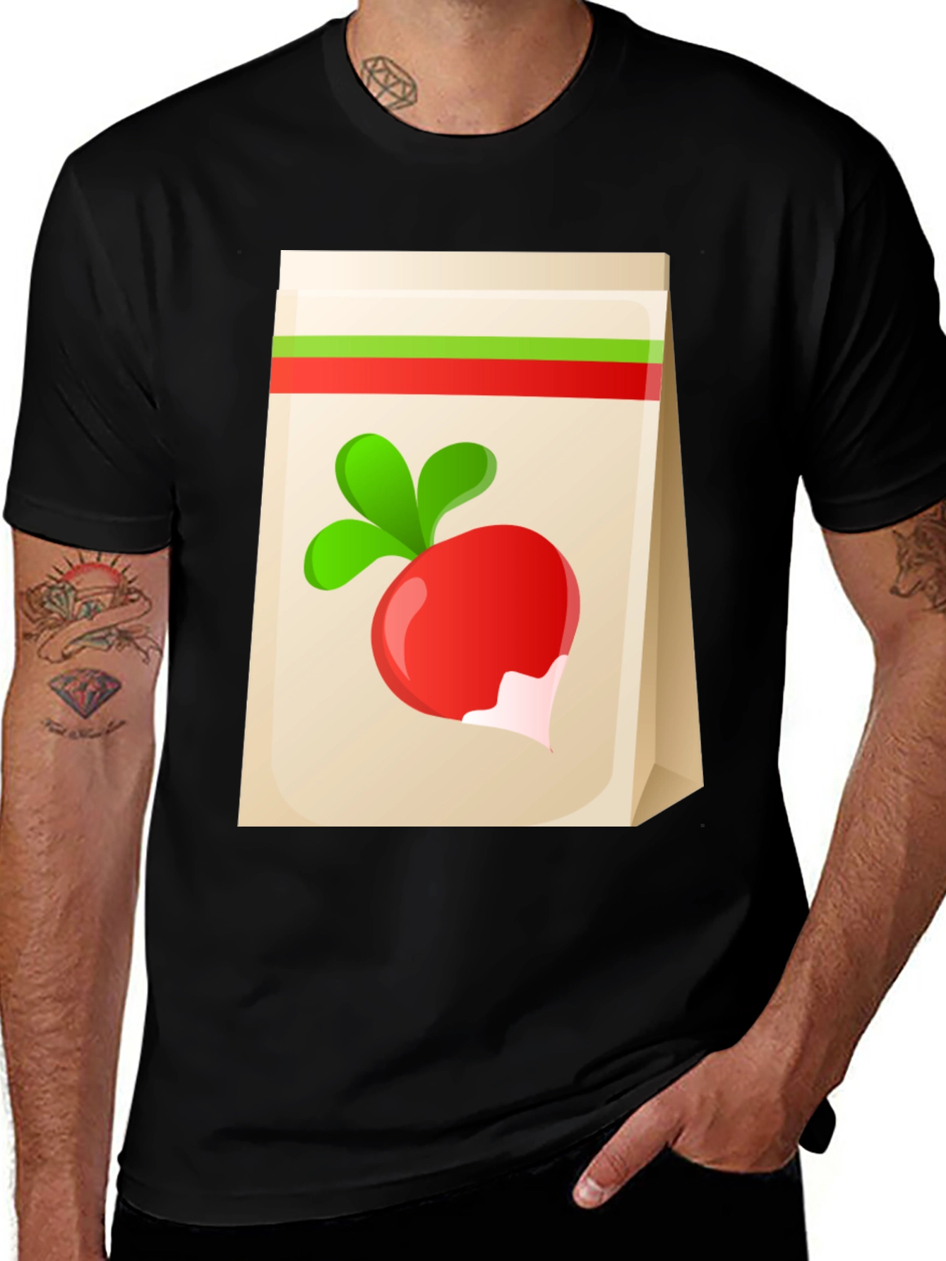Radish Graphic Tee - Quirky Vegan Shirt