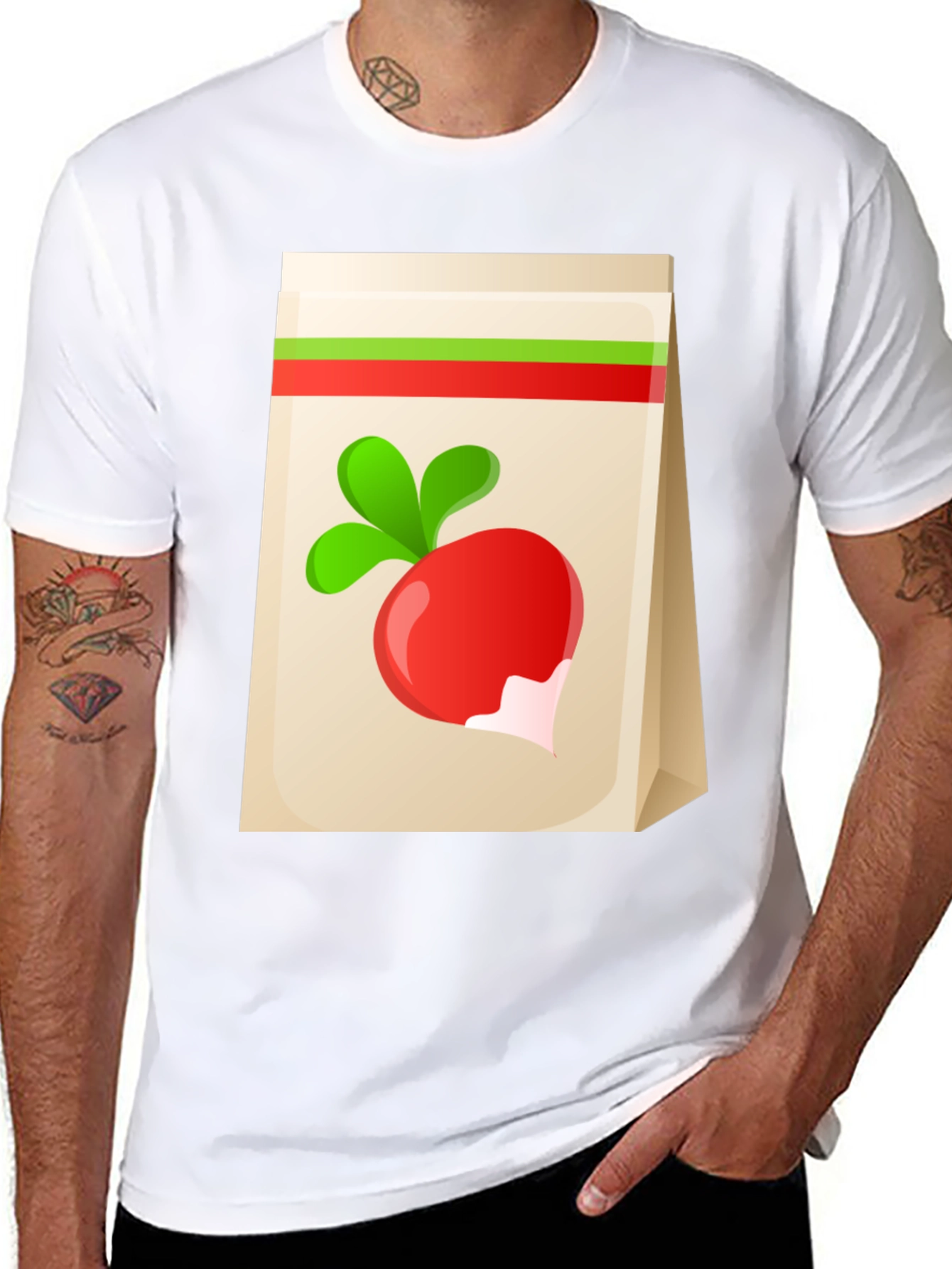 Radish Graphic Tee - Quirky Vegan Shirt