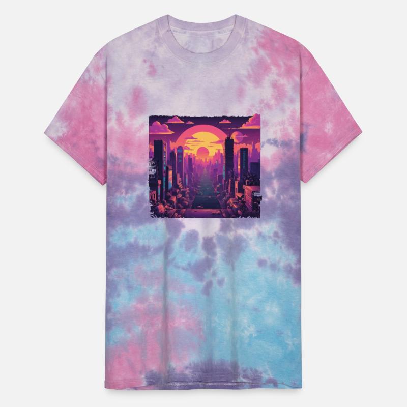 Cyberpunk Neon Cityscape Sunset