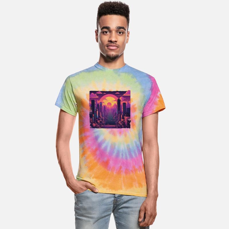Cyberpunk Neon Cityscape Sunset