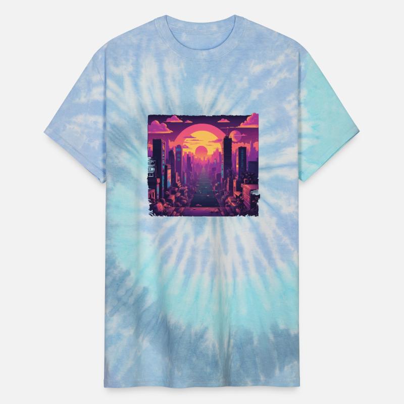 Cyberpunk Neon Cityscape Sunset