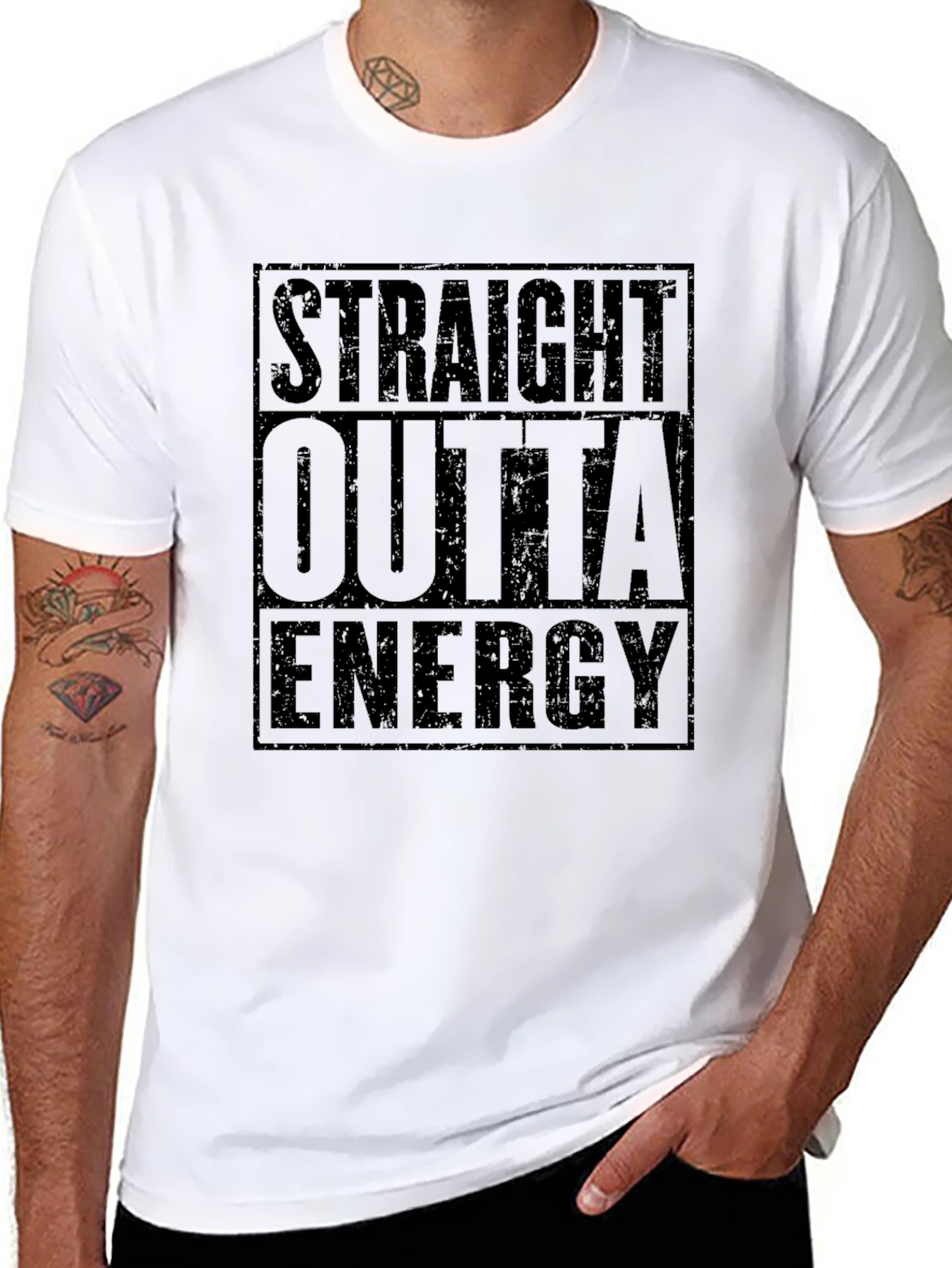 Straight Outta Energy Black Graphic Tee