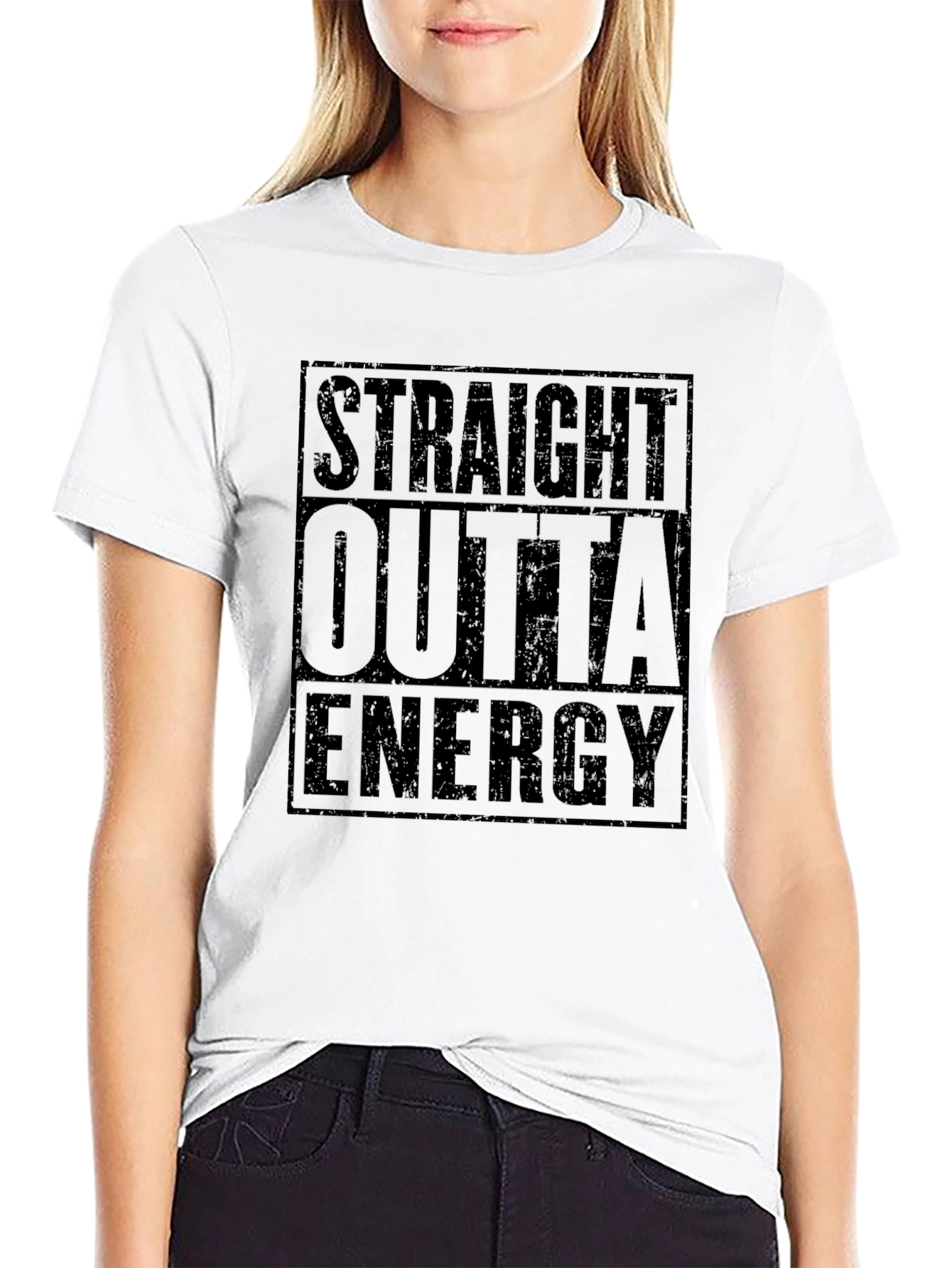 Straight Outta Energy Black Graphic Tee