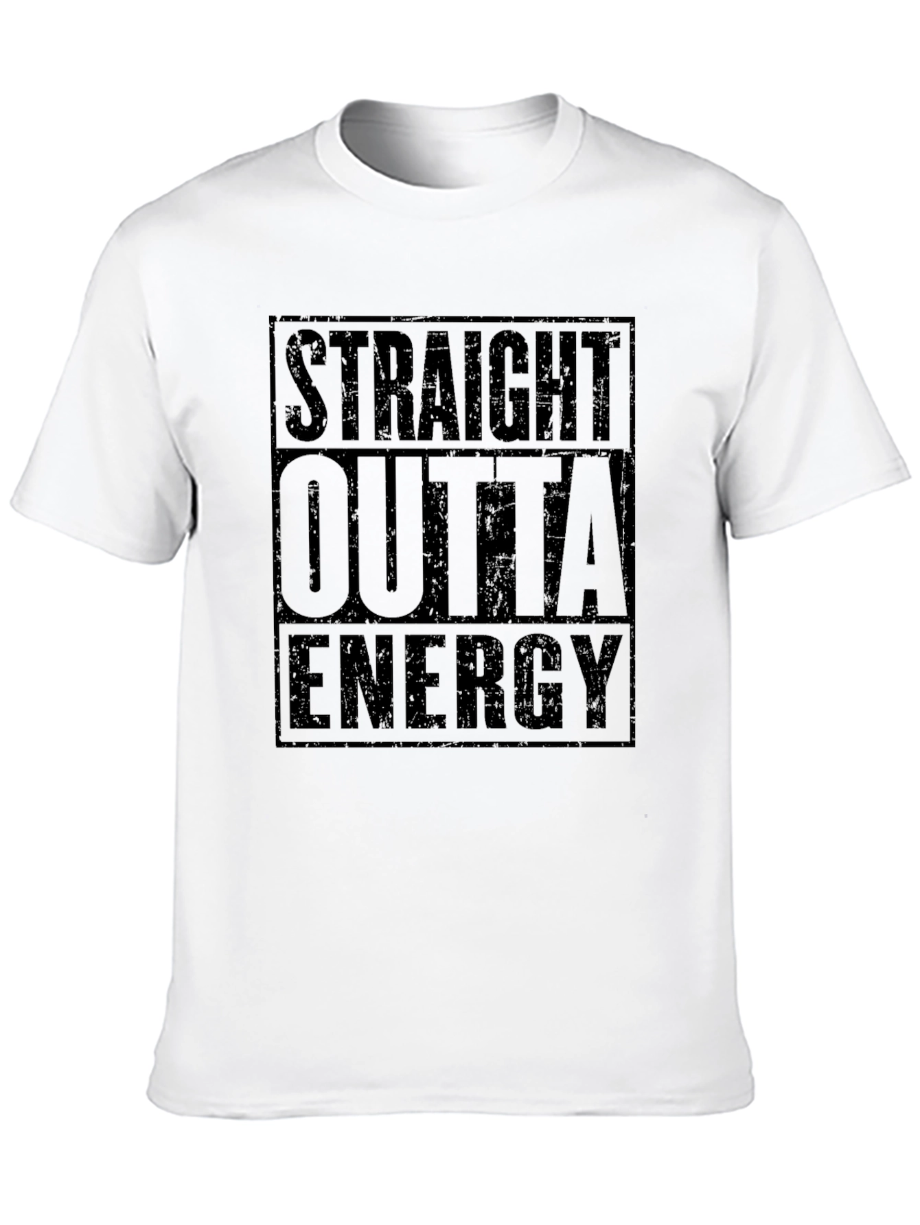 Straight Outta Energy Black Graphic Tee