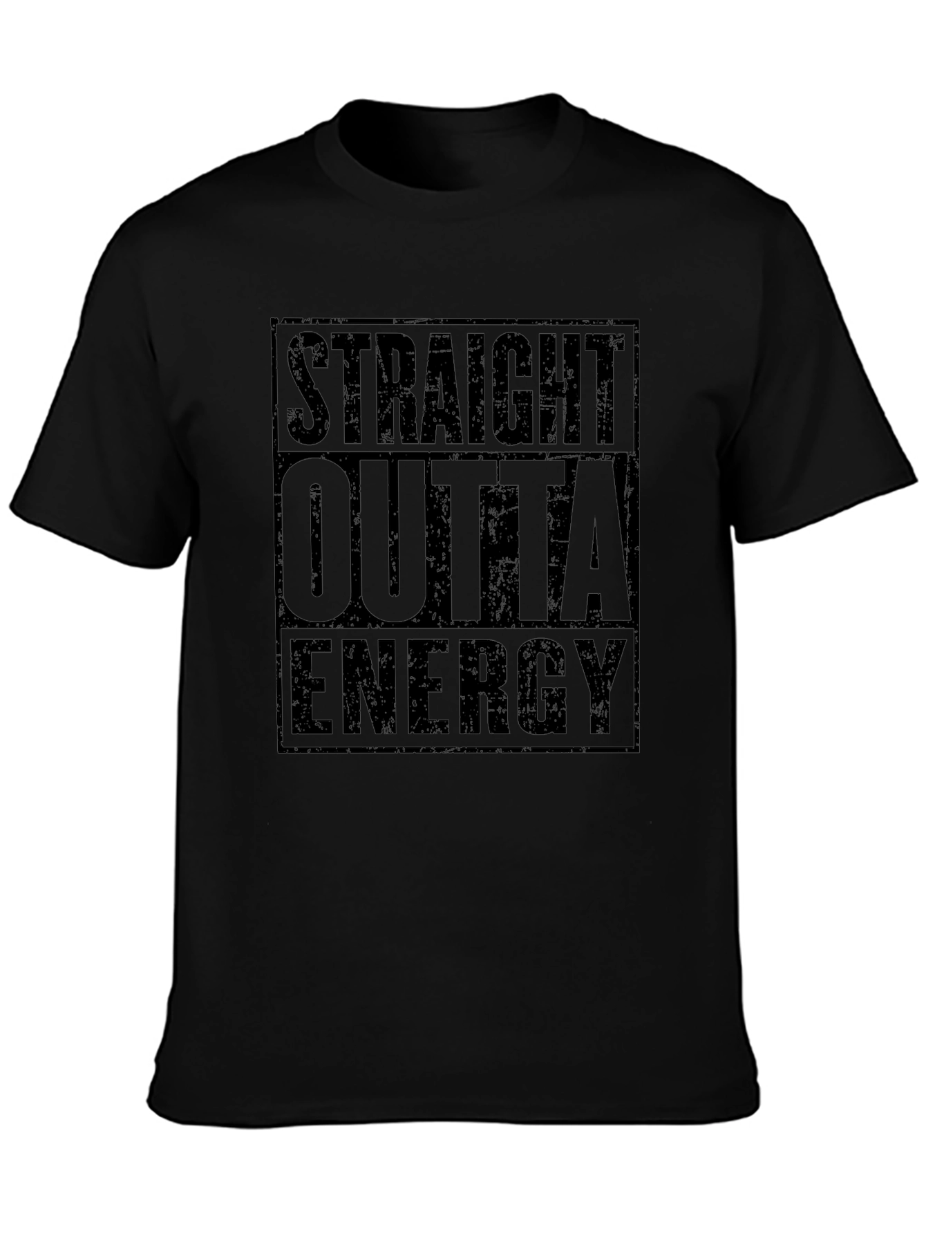 Straight Outta Energy Black Graphic Tee
