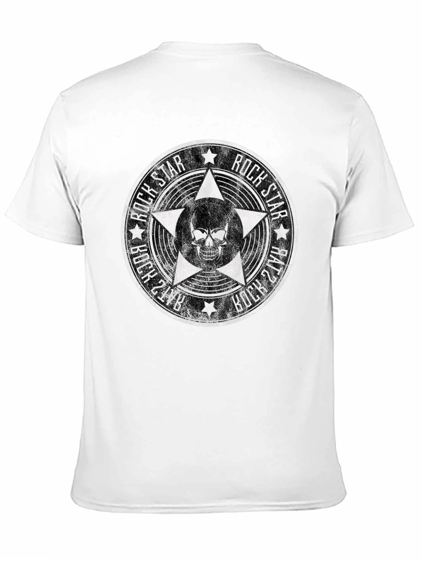 Rock Star Skull T-Shirt - Black Graphic Tee