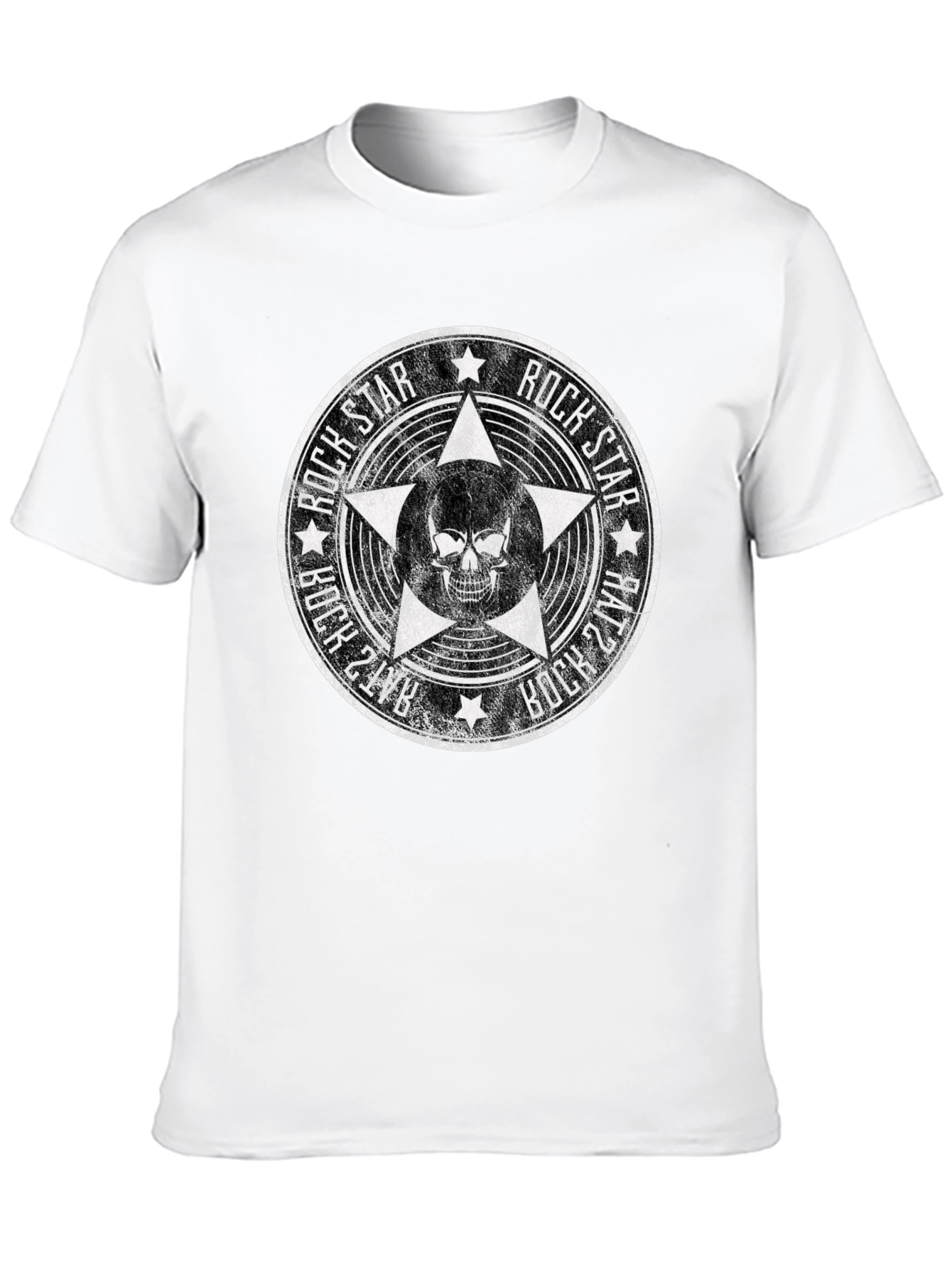 Rock Star Skull T-Shirt - Black Graphic Tee
