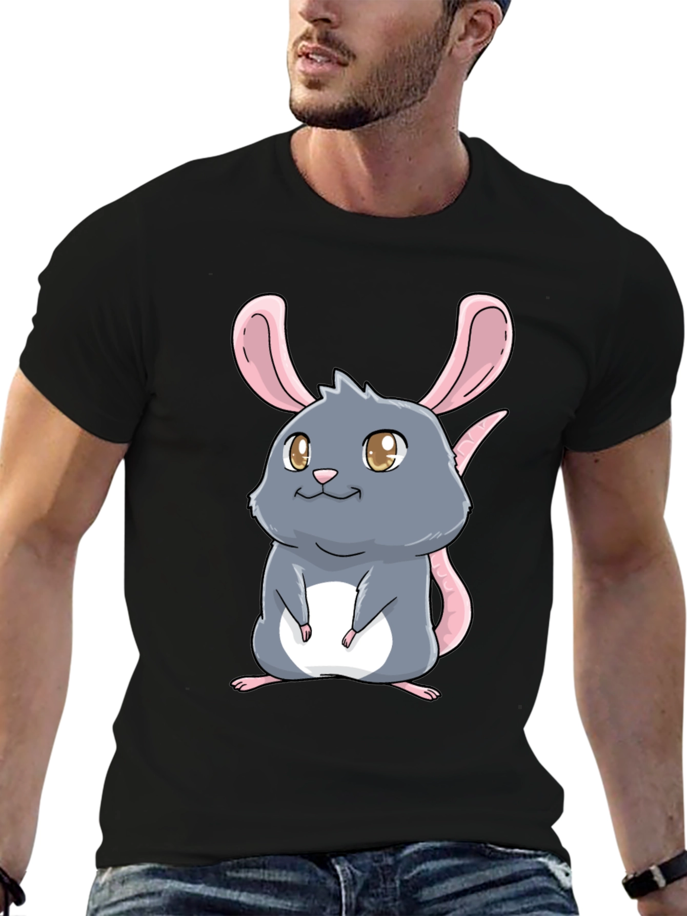 Cute Cartoon Rat Graphic T-Shirt - Unisex