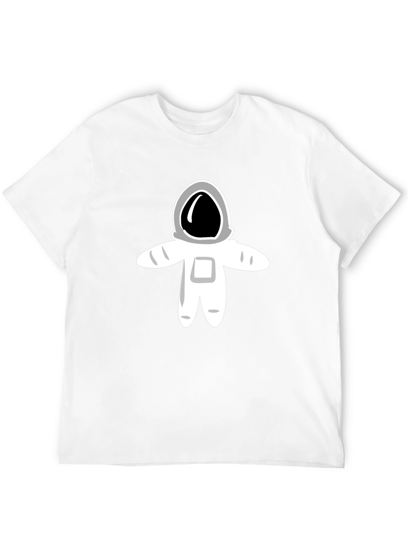 Astronaut Graphic Tee - Black Cotton Casual T-Shirt
