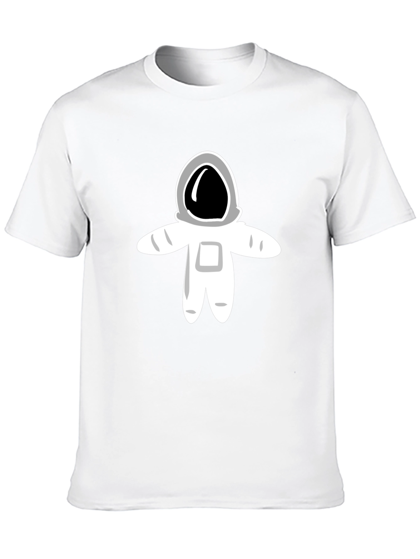 Astronaut Graphic Tee - Black Cotton Casual T-Shirt
