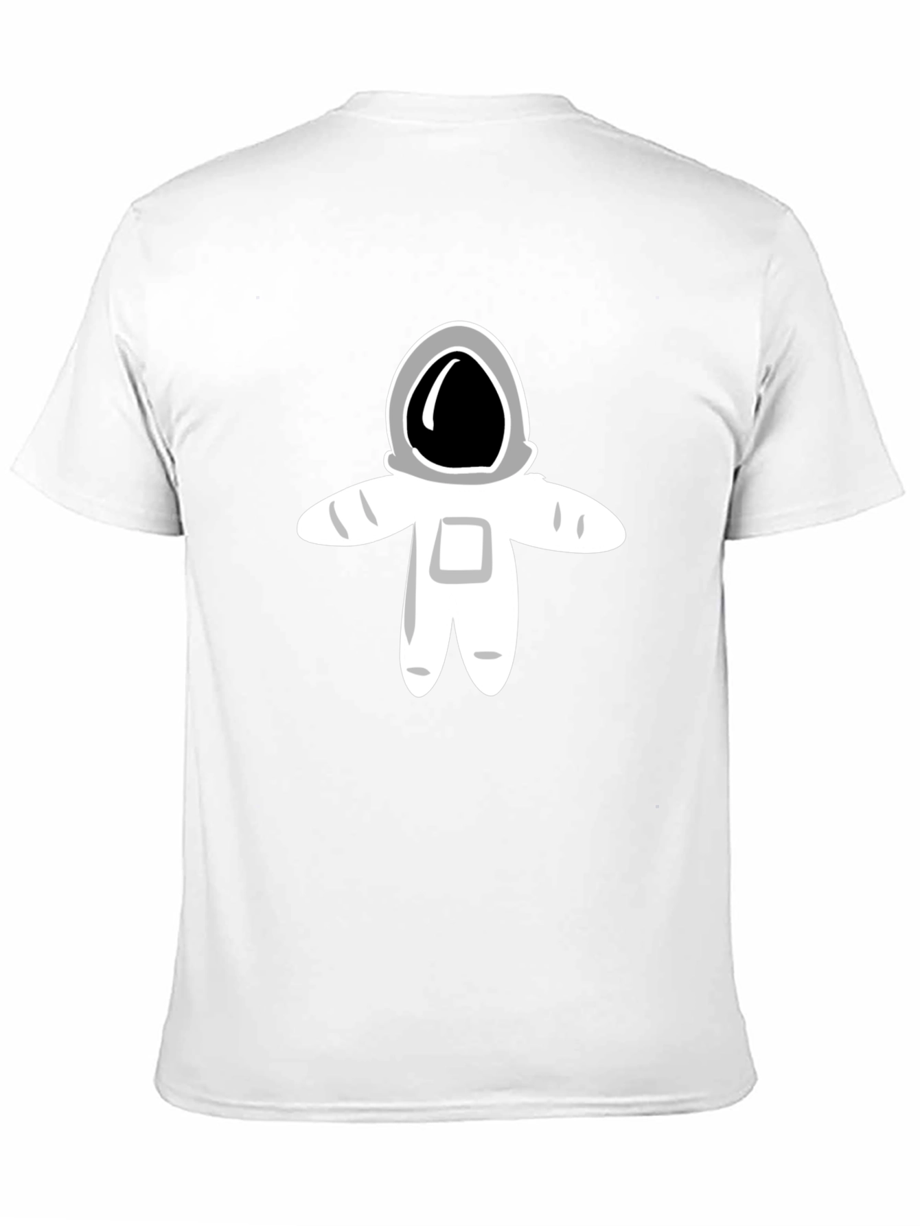 Astronaut Graphic Tee - Black Cotton Casual T-Shirt
