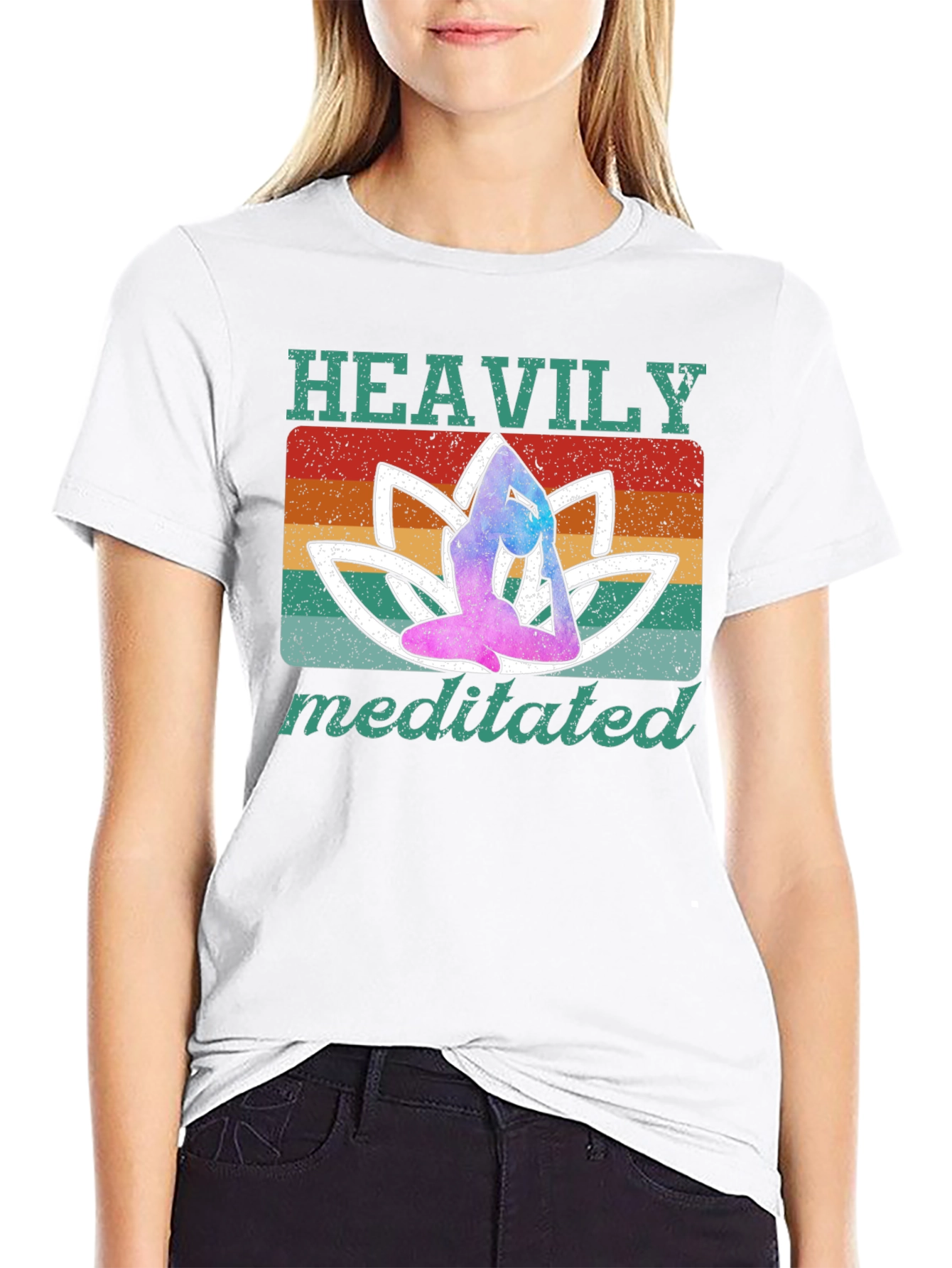 Heavily Meditated Yoga Graphic T-Shirt