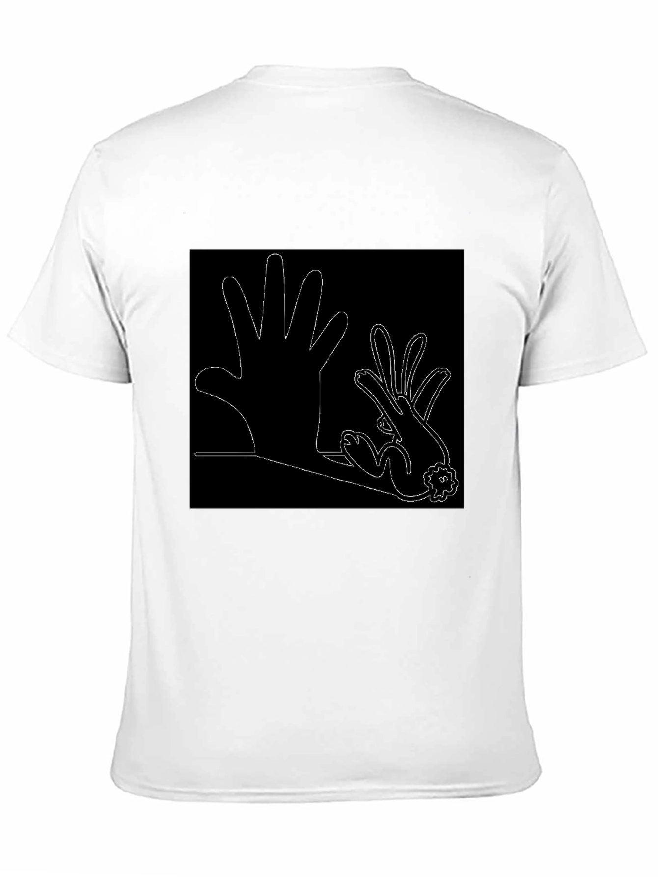 Hand Shadow Rabbit T-Shirt - Unique Design