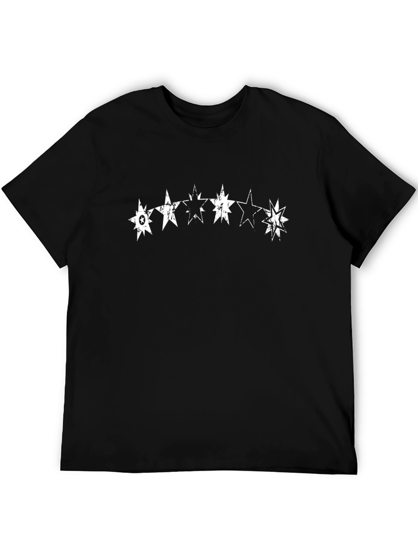 Grunge Star Graphic Black T-Shirt