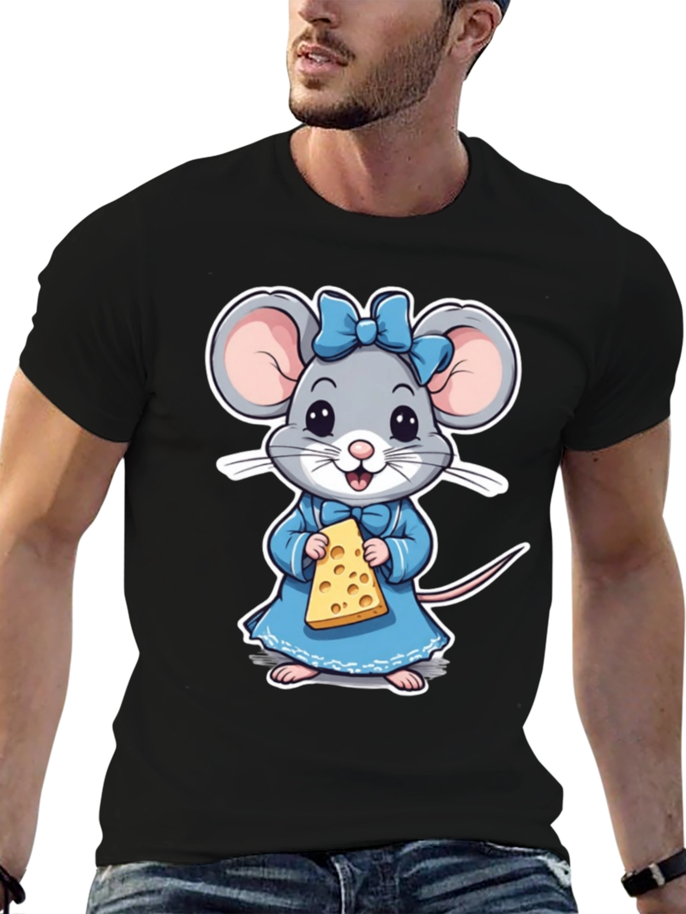 Cute Mouse Holding Cheese T-Shirt
