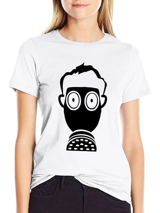 Graphic Tee: Man with Mask Silhouette T-Shirt