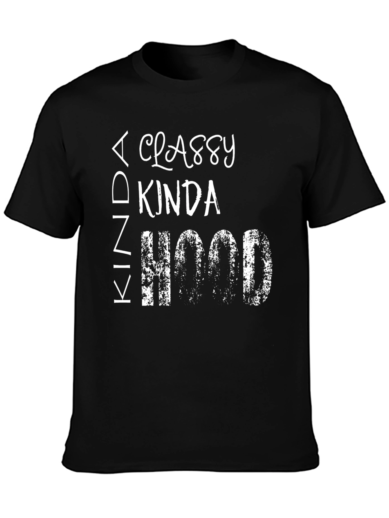 Classy Kinda Hood Graphic Tee - Black