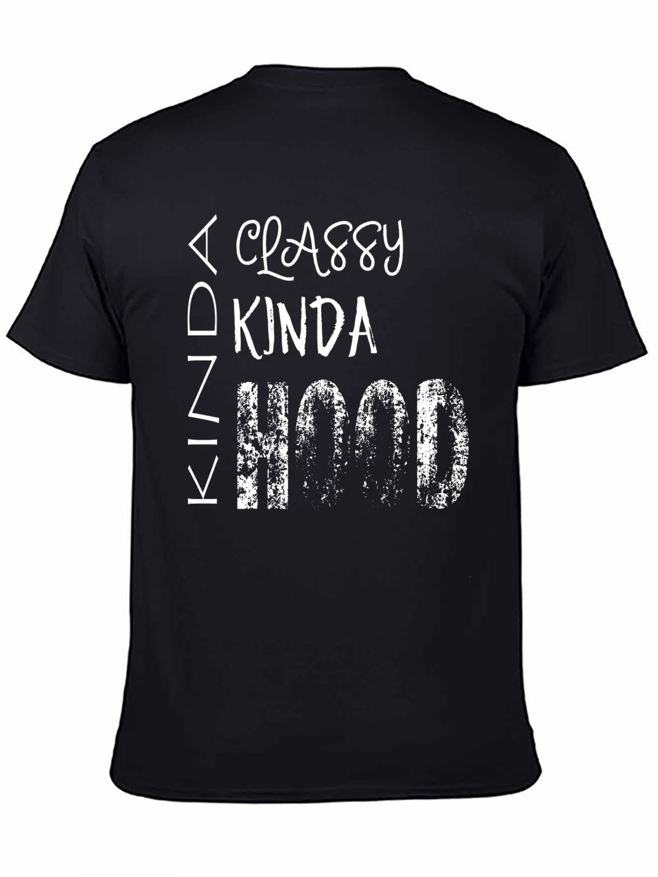 Classy Kinda Hood Graphic Tee - Black