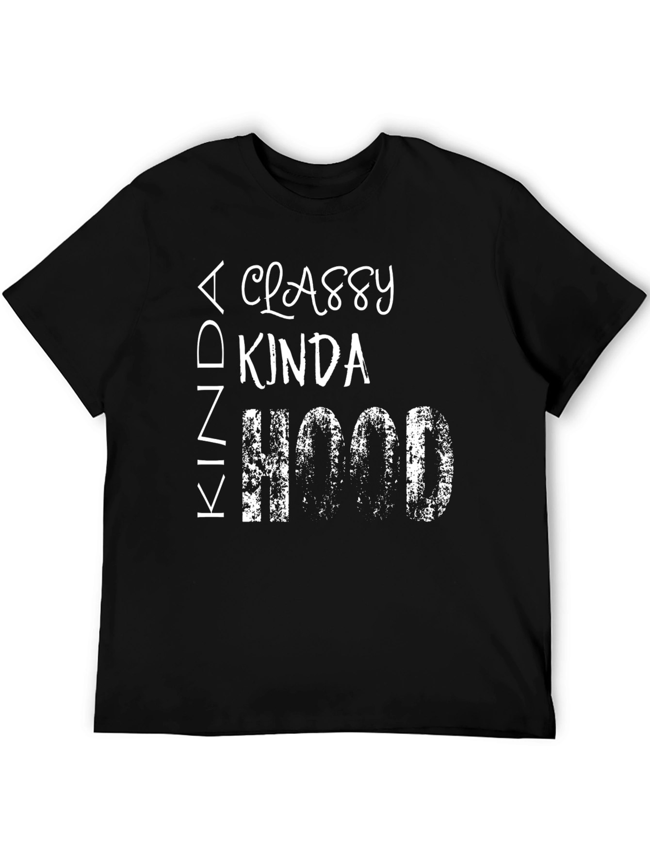 Classy Kinda Hood Graphic Tee - Black