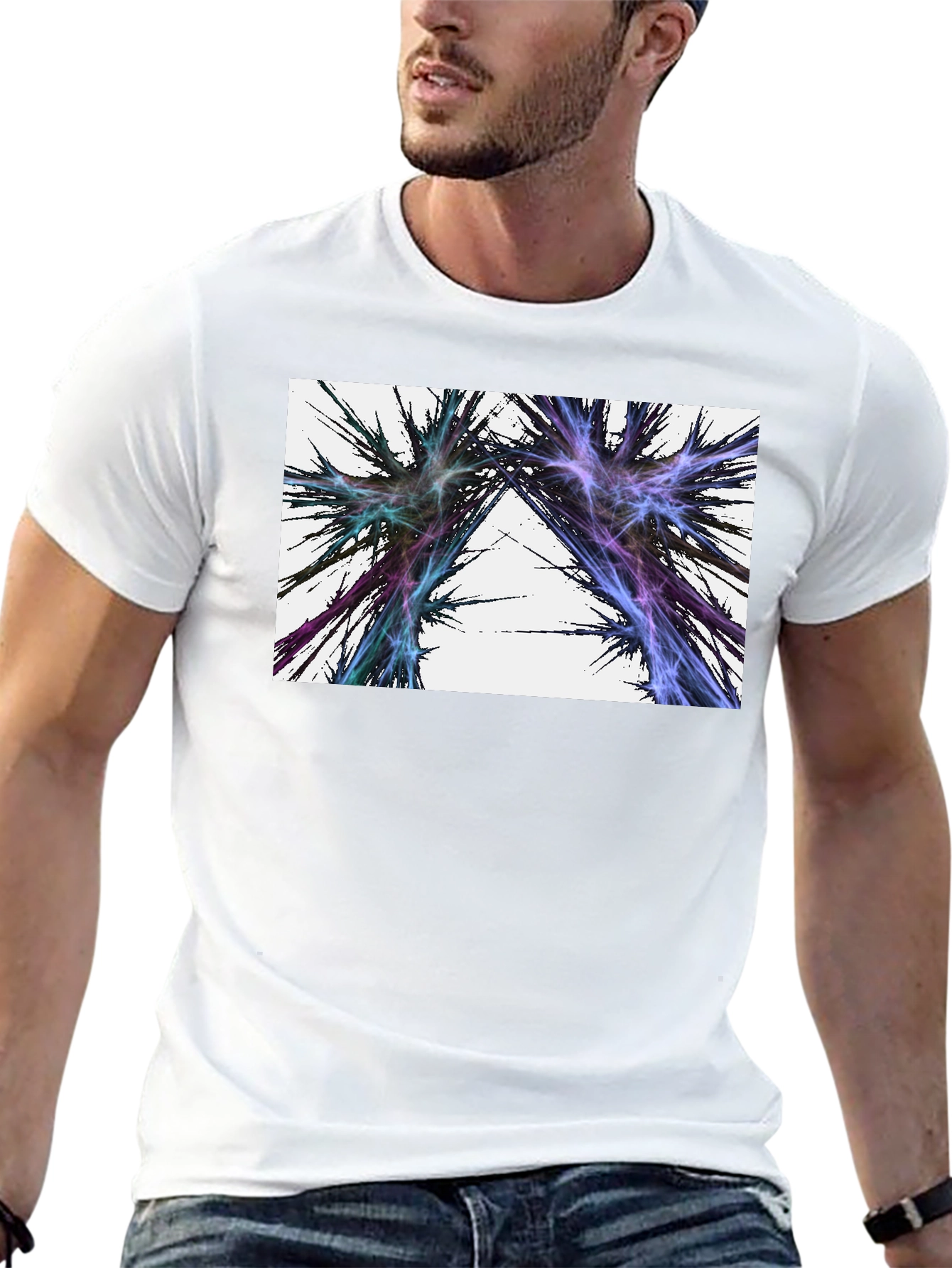 Abstract Lightning Black T-Shirt