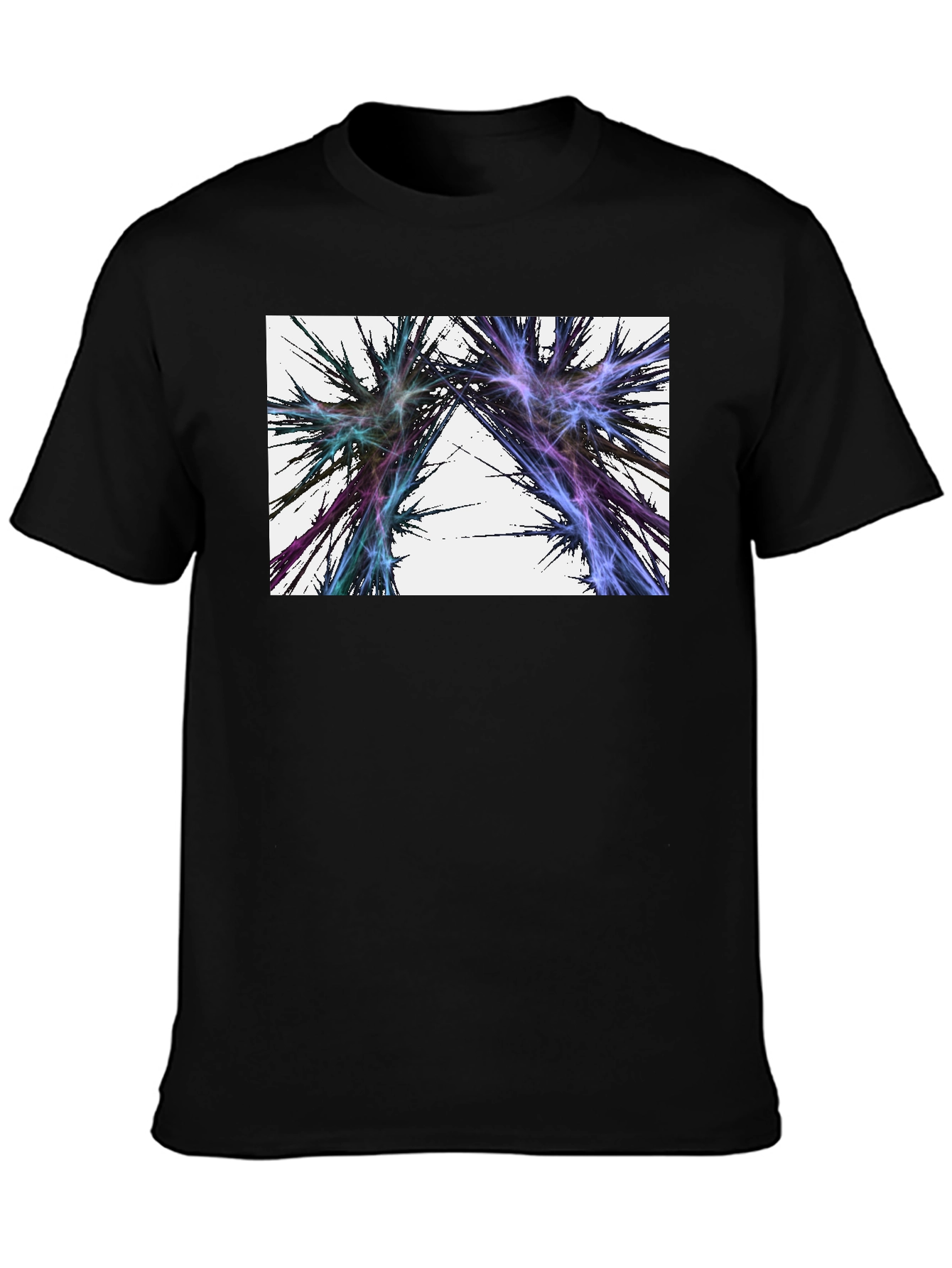 Abstract Lightning Black T-Shirt