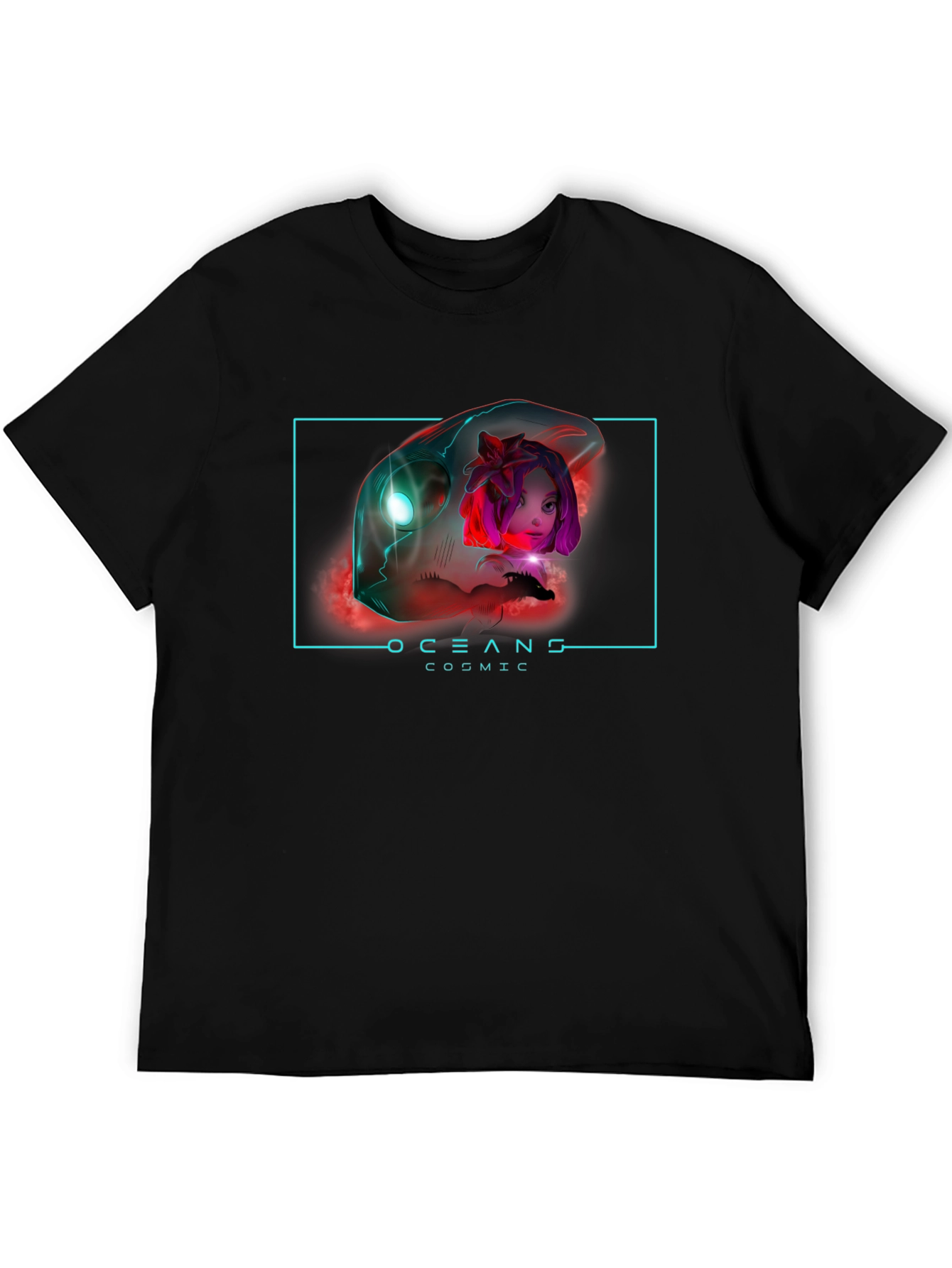 Oceans Cosmic Black Graphic T-Shirt