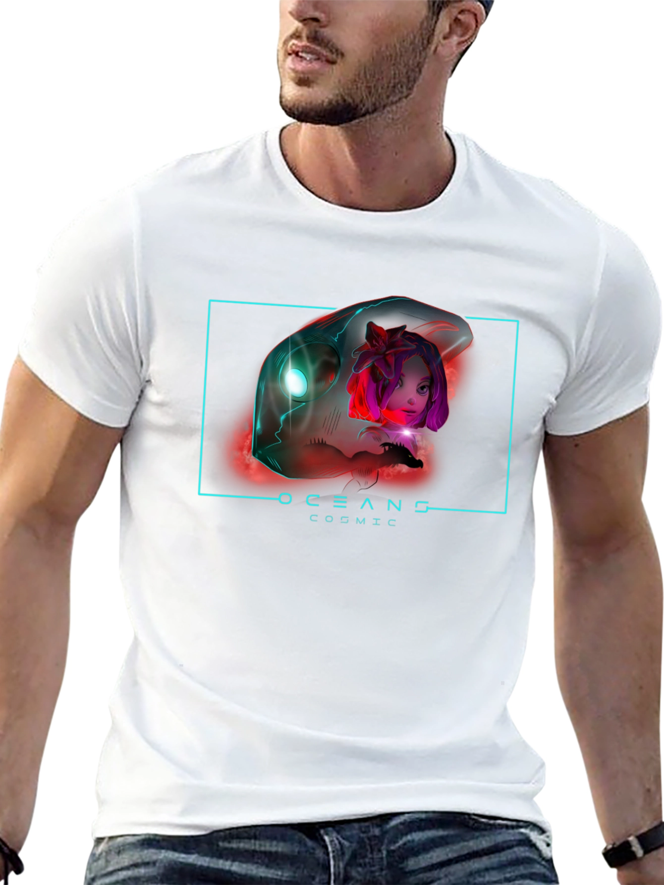 Oceans Cosmic Black Graphic T-Shirt