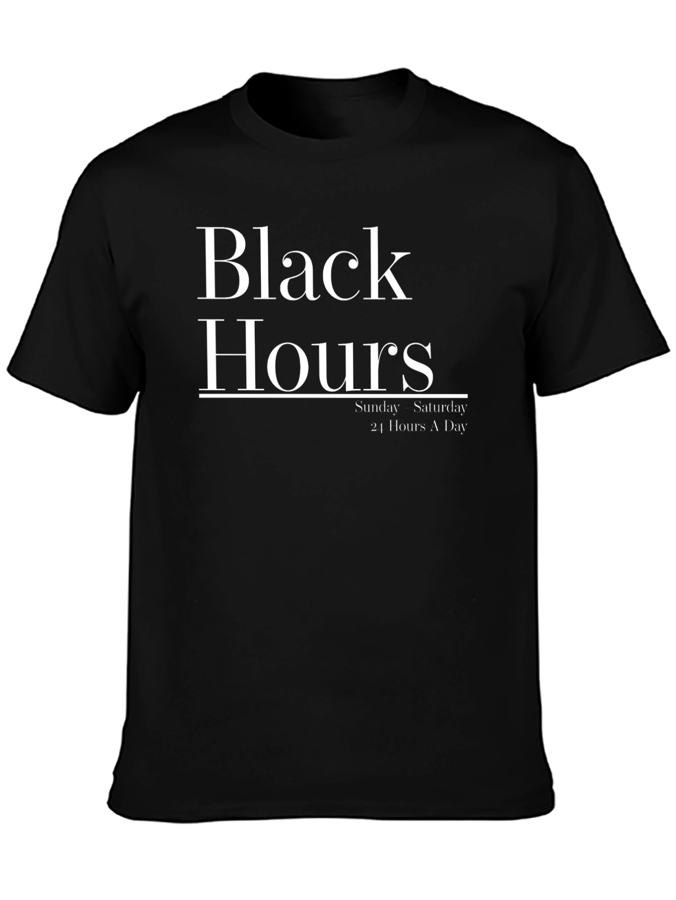 Black Hours T-Shirt - Sunday Saturday