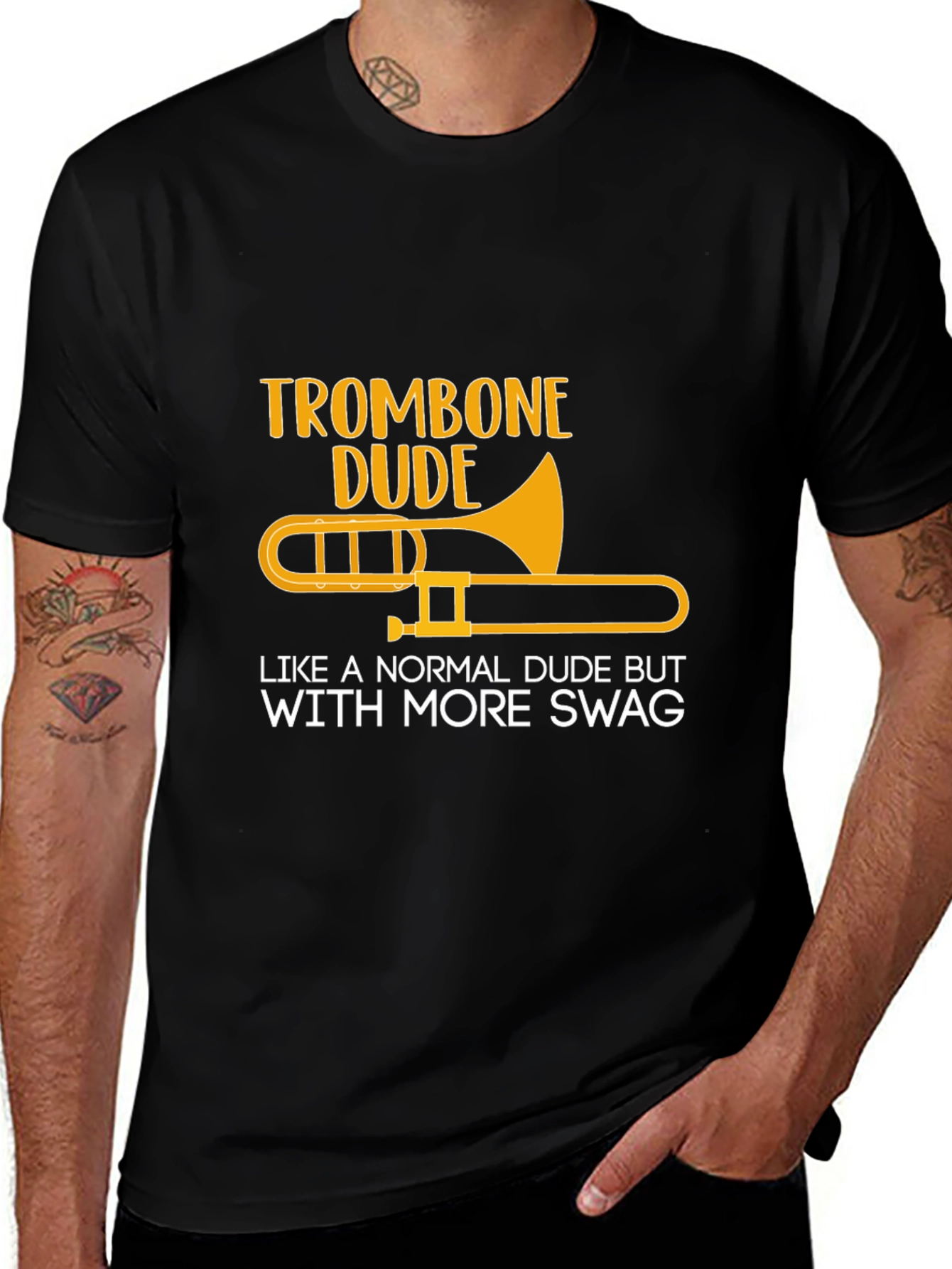 Trombone Dude Swag Graphic Tee