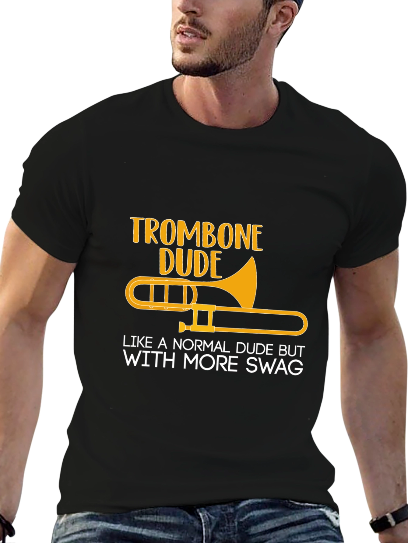 Trombone Dude Swag Graphic Tee