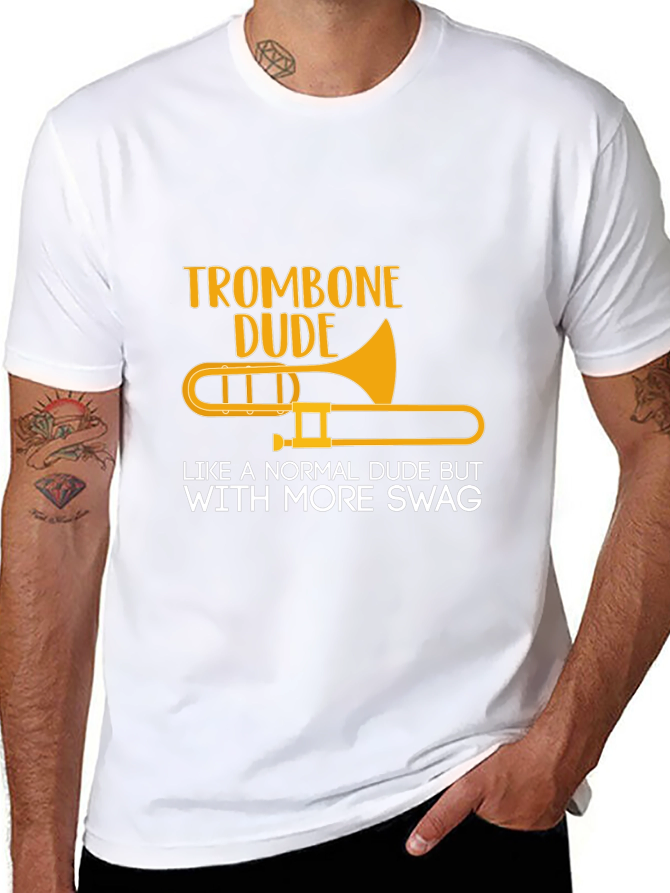 Trombone Dude Swag Graphic Tee