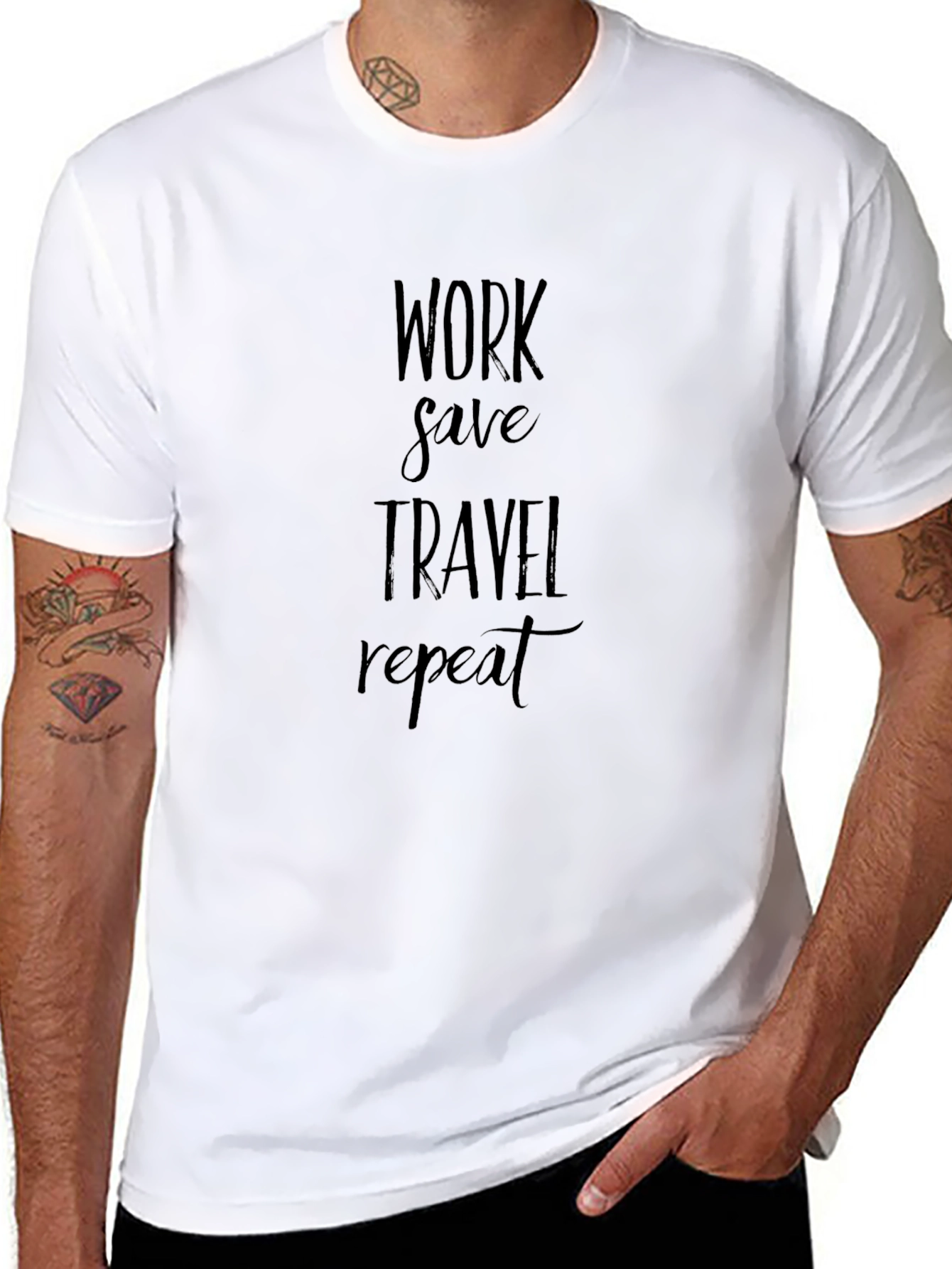 Work Save Travel Repeat Graphic Tee