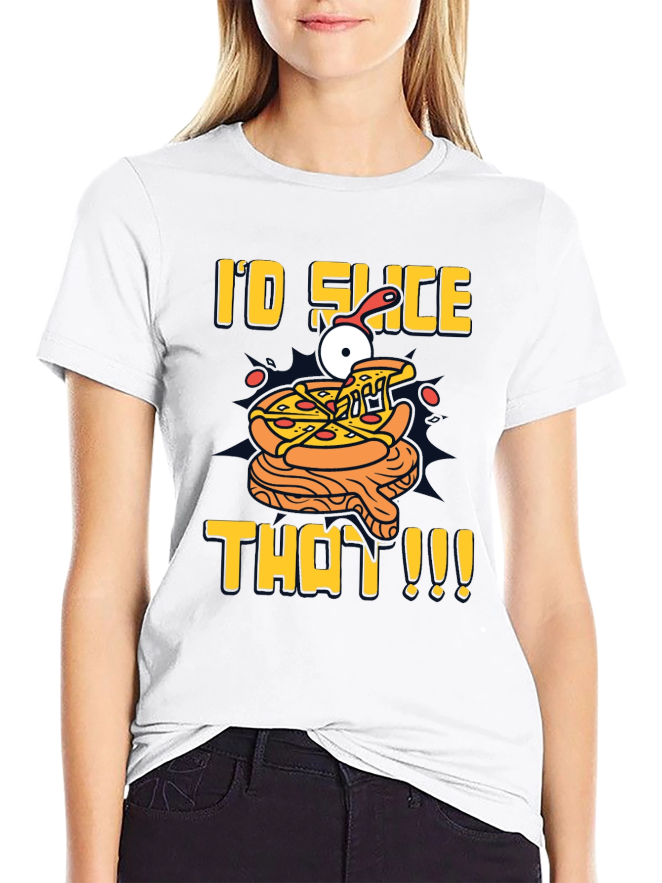 Id Slice That Pizza T-Shirt | Fun Graphic Tee