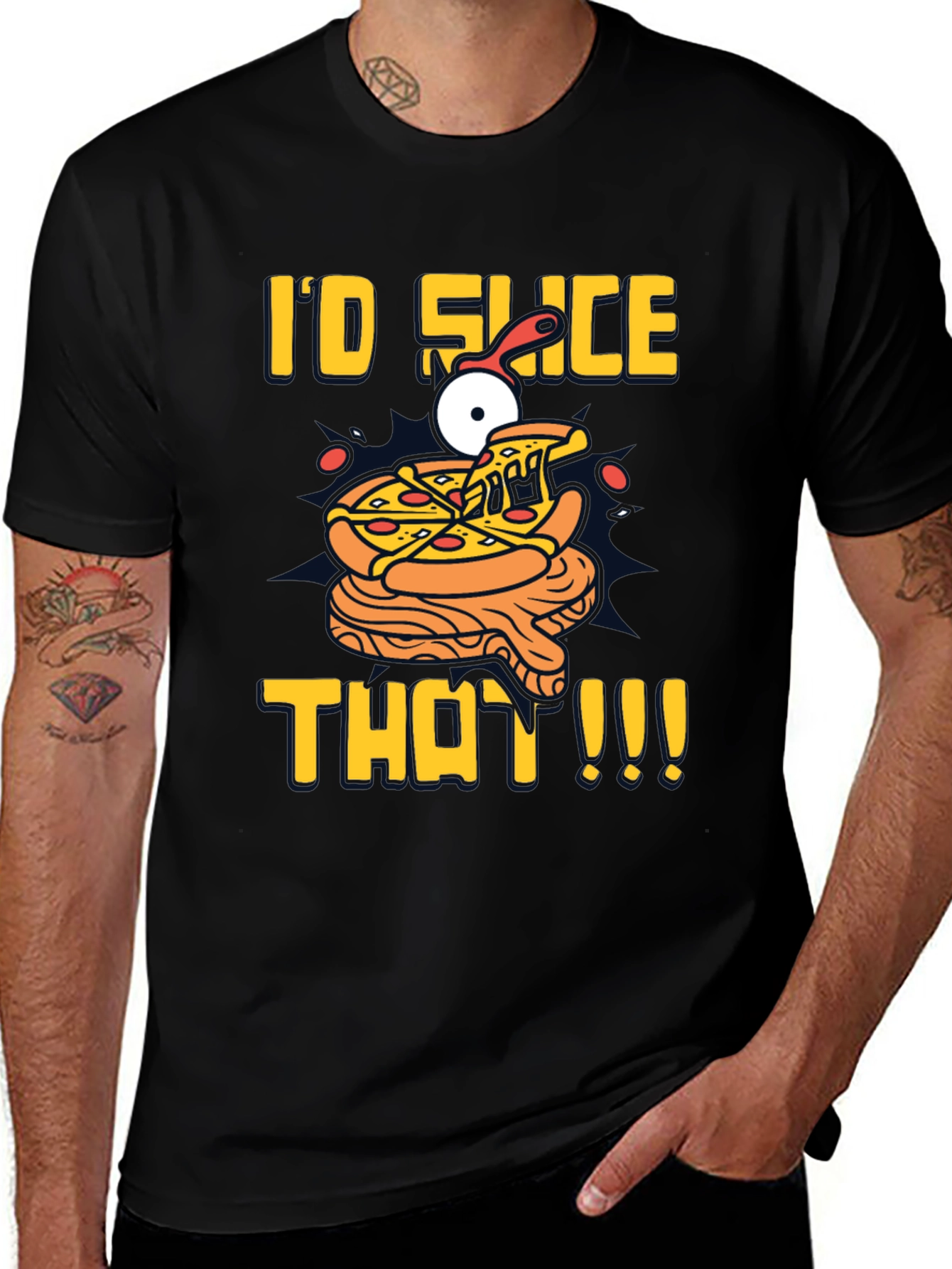 Id Slice That Pizza T-Shirt | Fun Graphic Tee