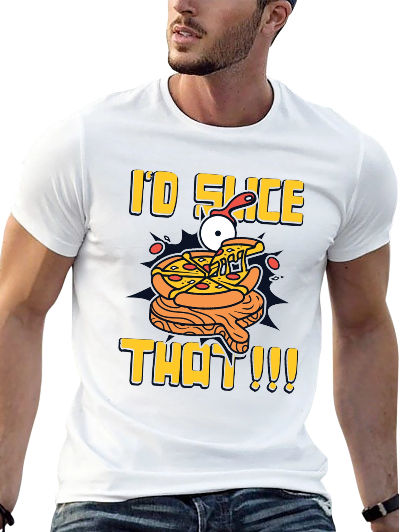 Id Slice That Pizza T-Shirt | Fun Graphic Tee