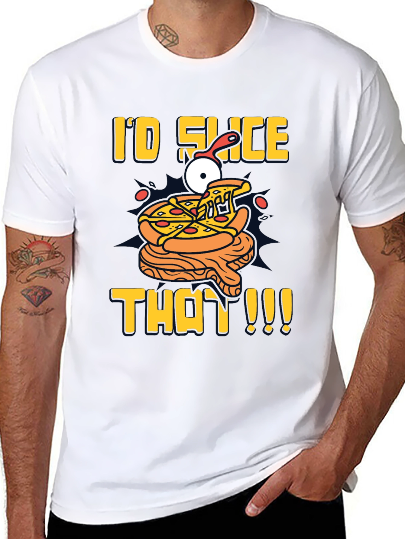 Id Slice That Pizza T-Shirt | Fun Graphic Tee