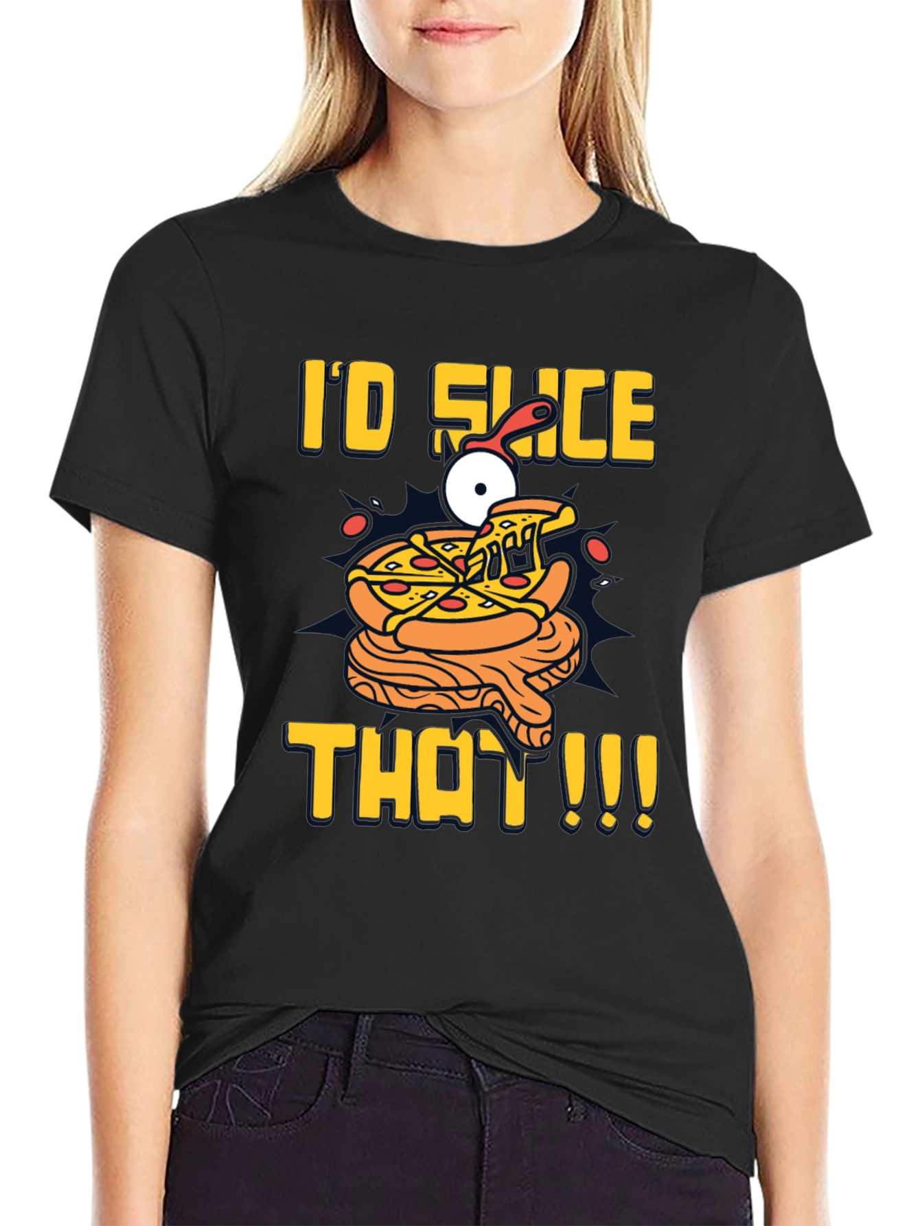 Id Slice That Pizza T-Shirt | Fun Graphic Tee