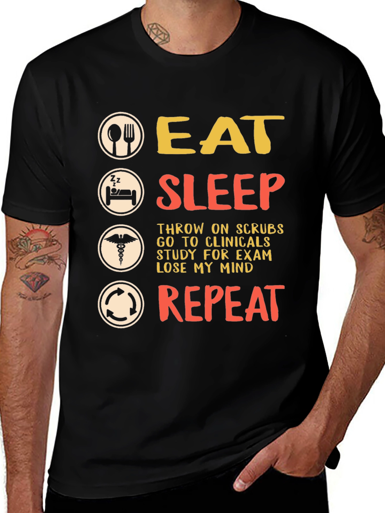 Eat Sleep Repeat Nursing T-Shirt