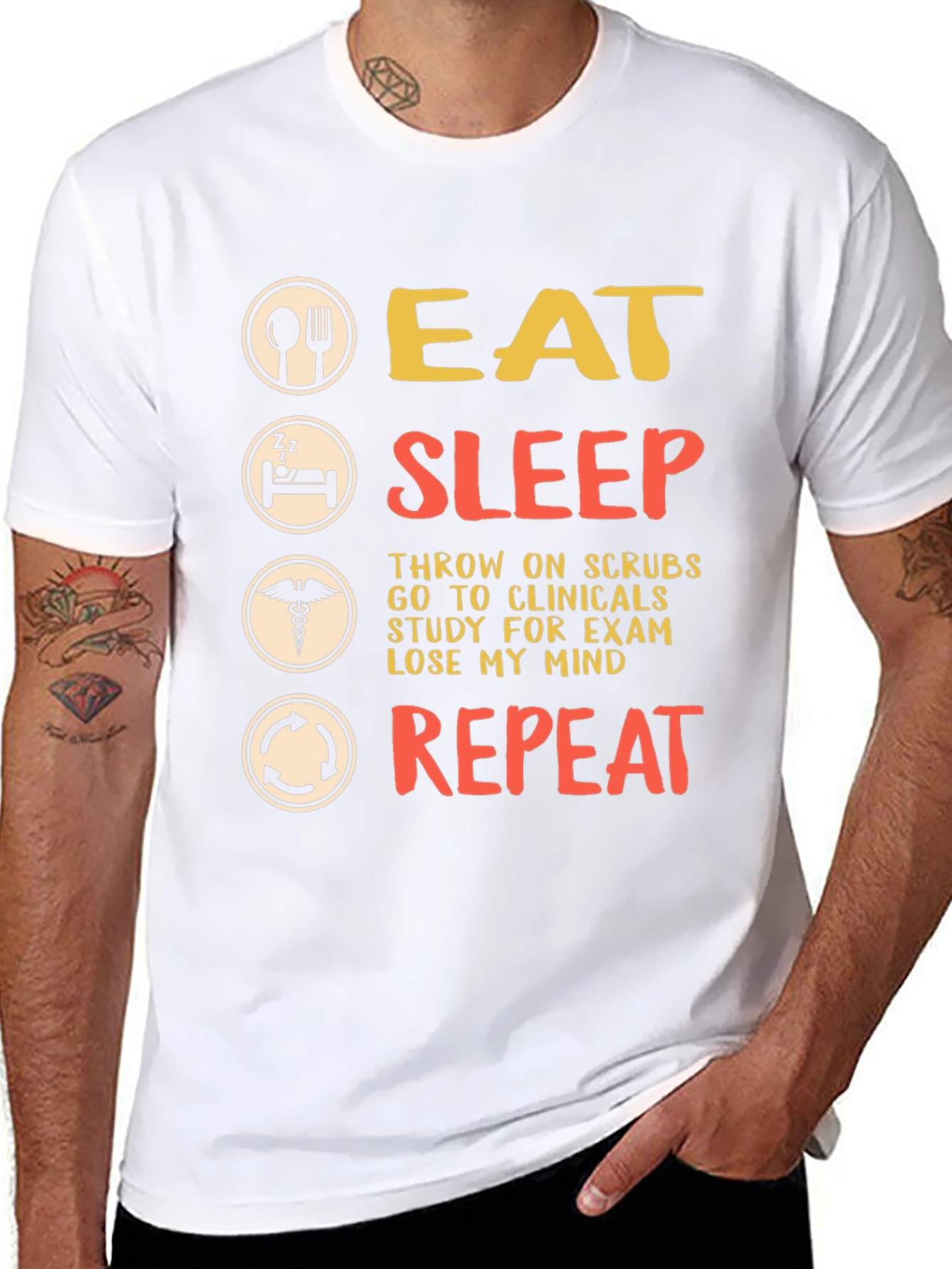 Eat Sleep Repeat Nursing T-Shirt