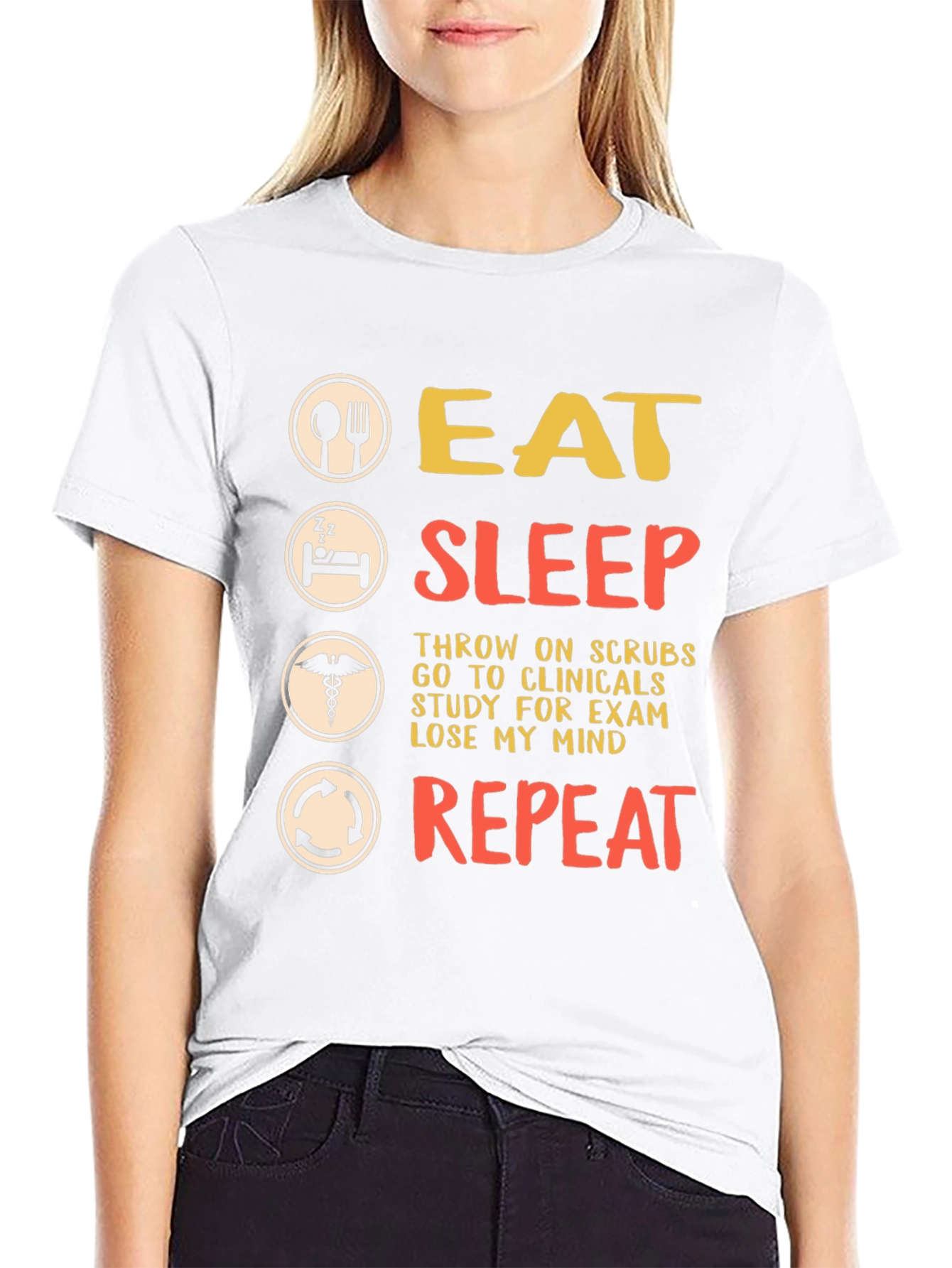 Eat Sleep Repeat Nursing T-Shirt